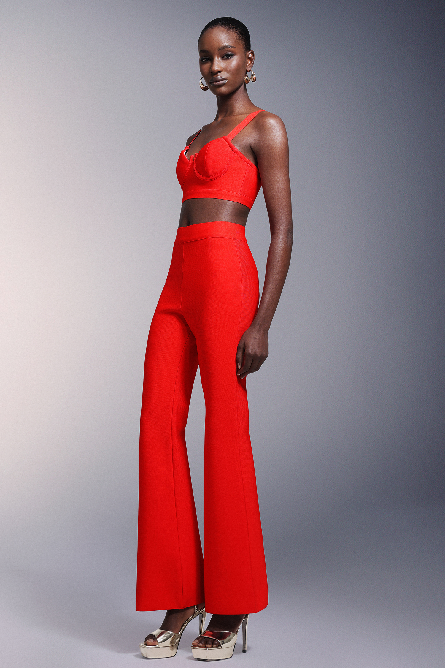 Qerly Sleeveless Bandage Maxi Tow-piece Set