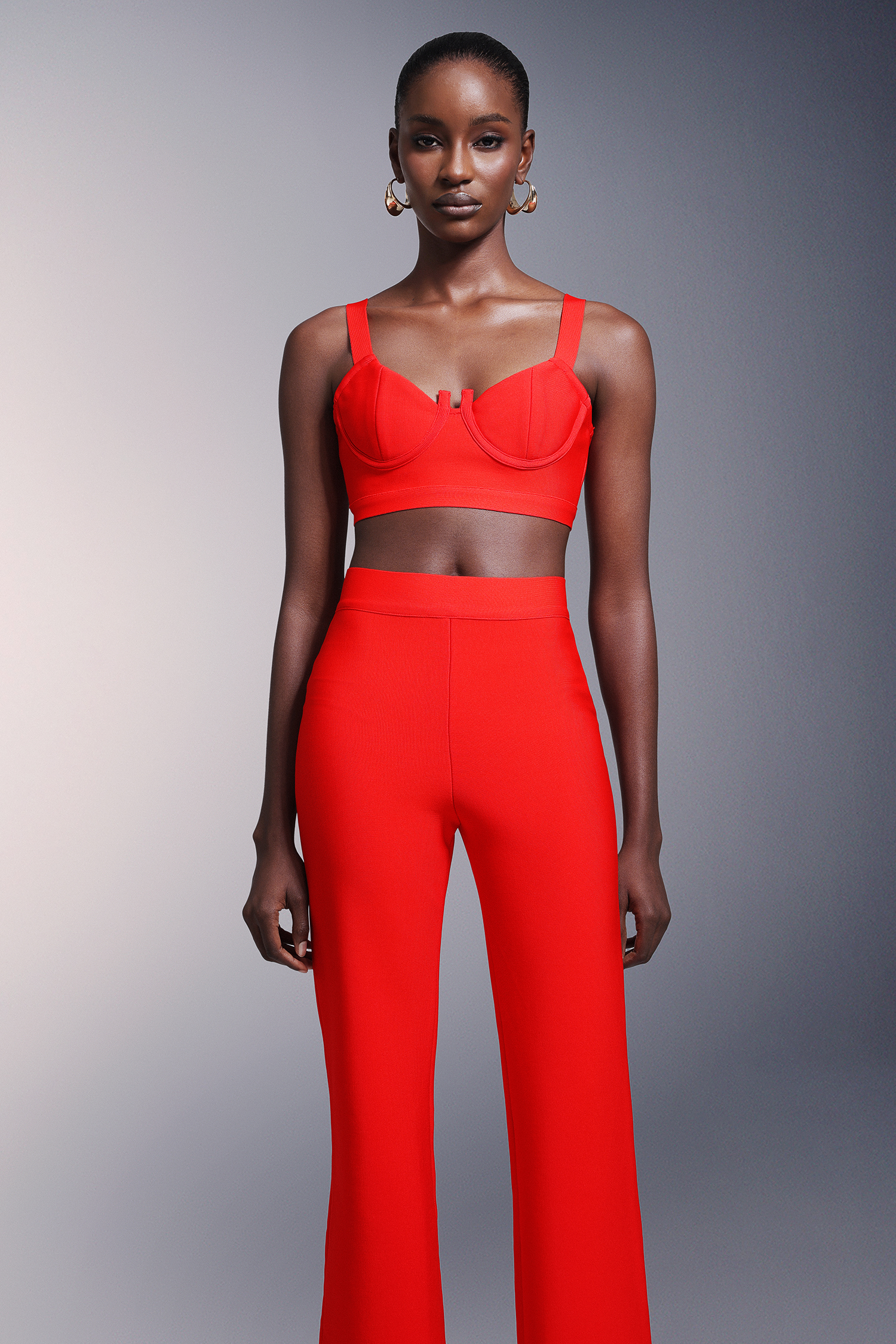 Qerly Sleeveless Bandage Maxi Tow-piece Set