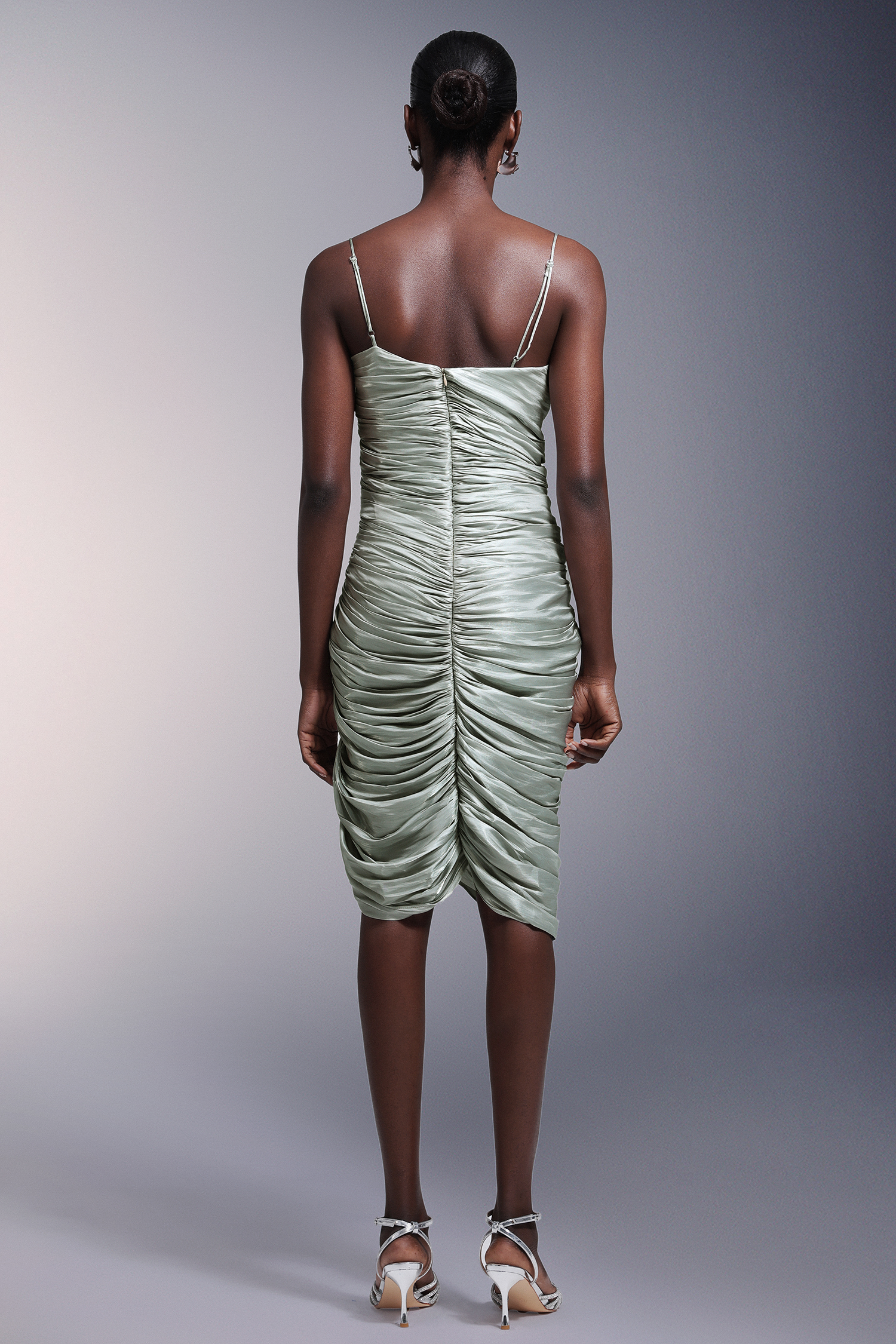 Valentina High Slit Backless Midi Dress