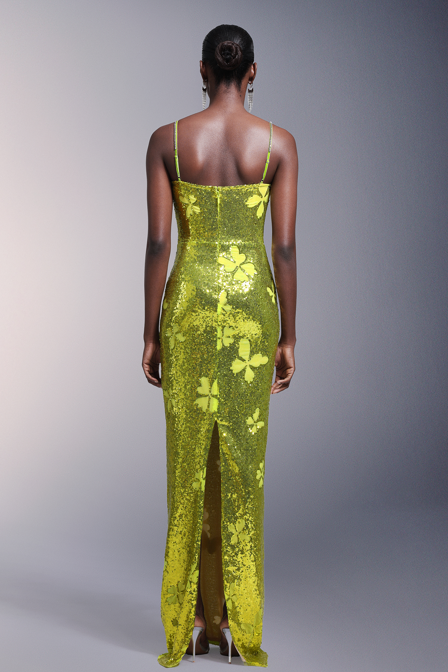 Raisin Sleeveless Diamond Sequin Maxi Dress