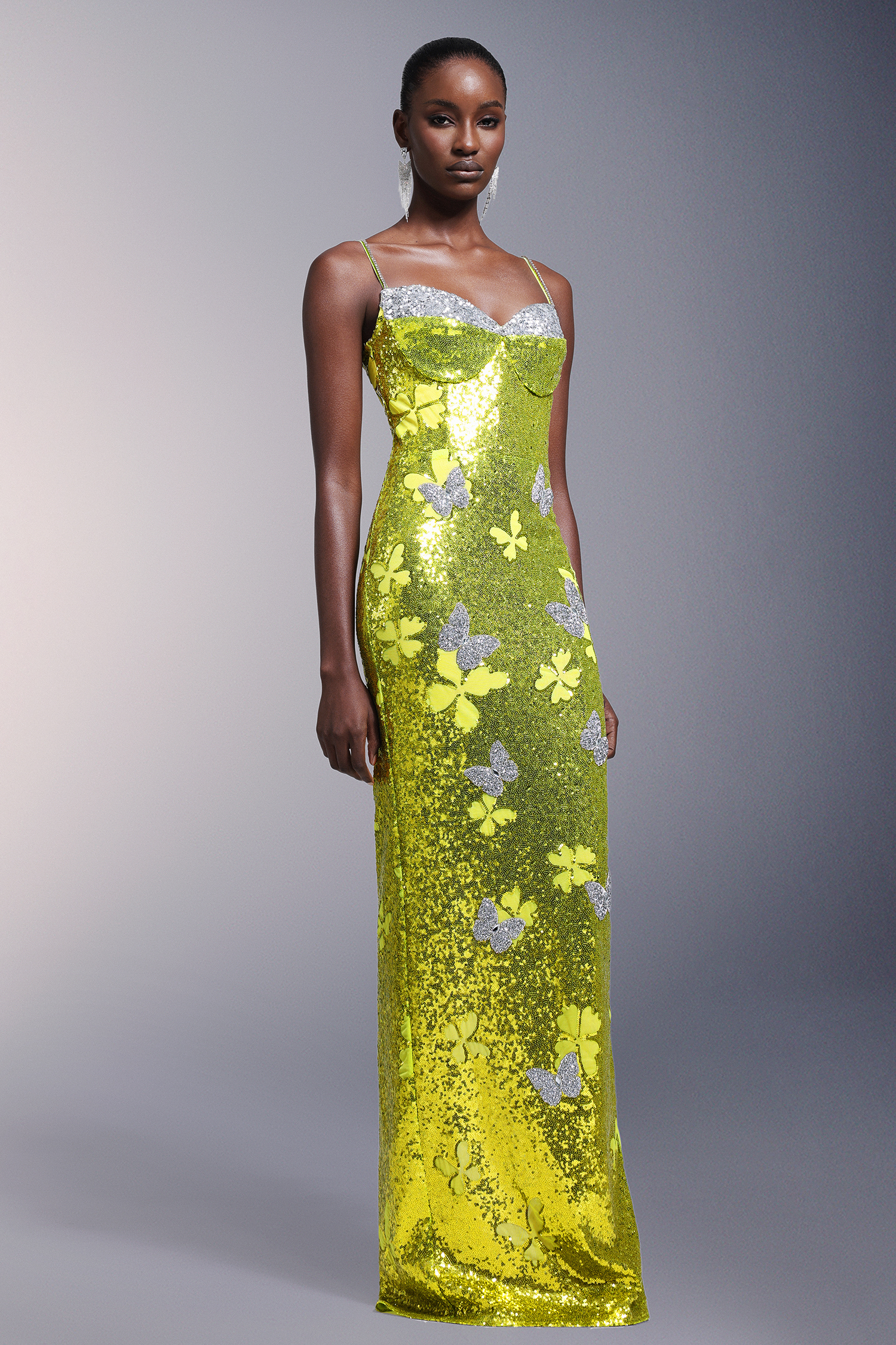 Raisin Sleeveless Diamond Sequin Maxi Dress