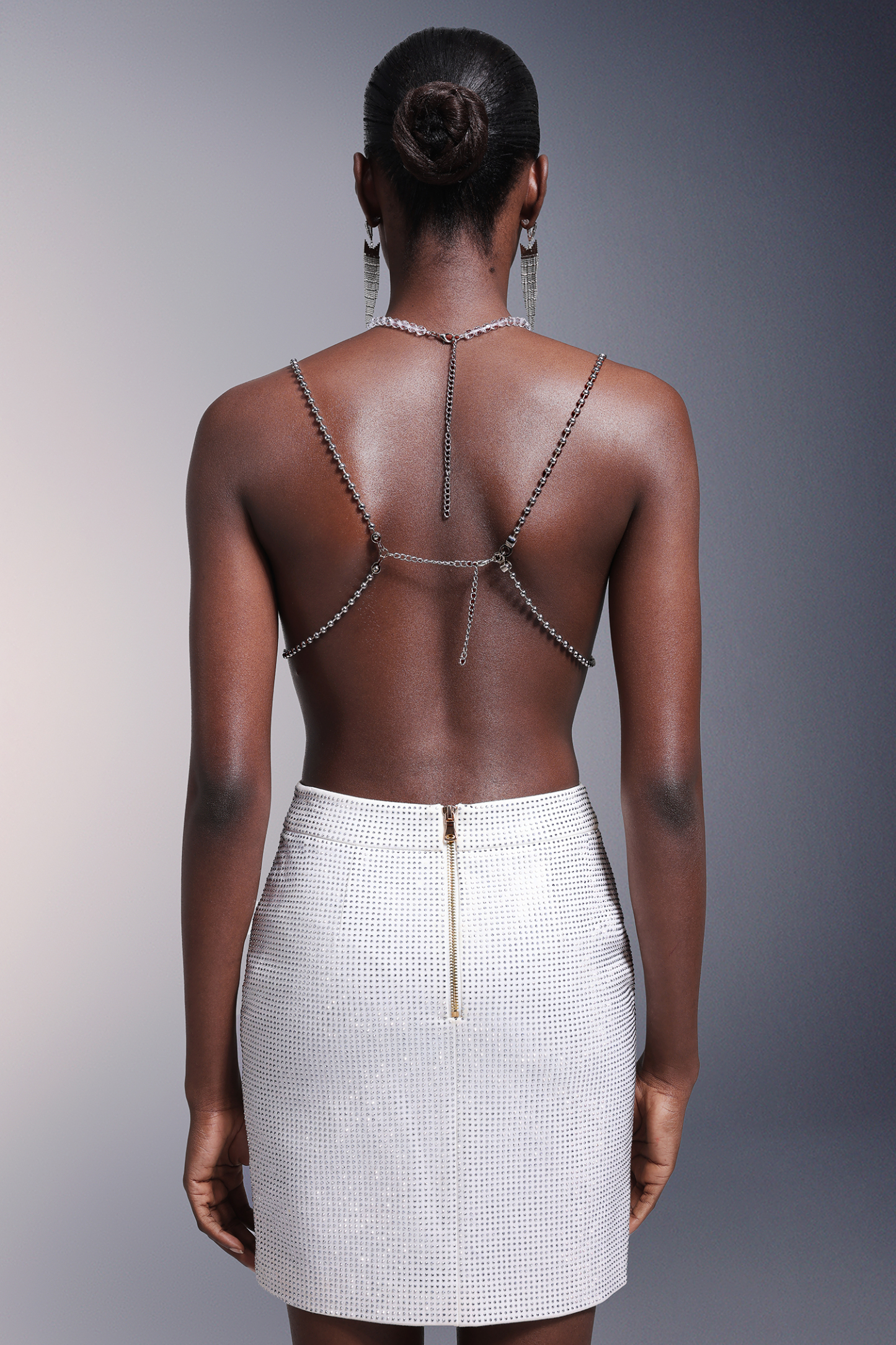 Millie Sleeveless Halter Tassels Chest Chain