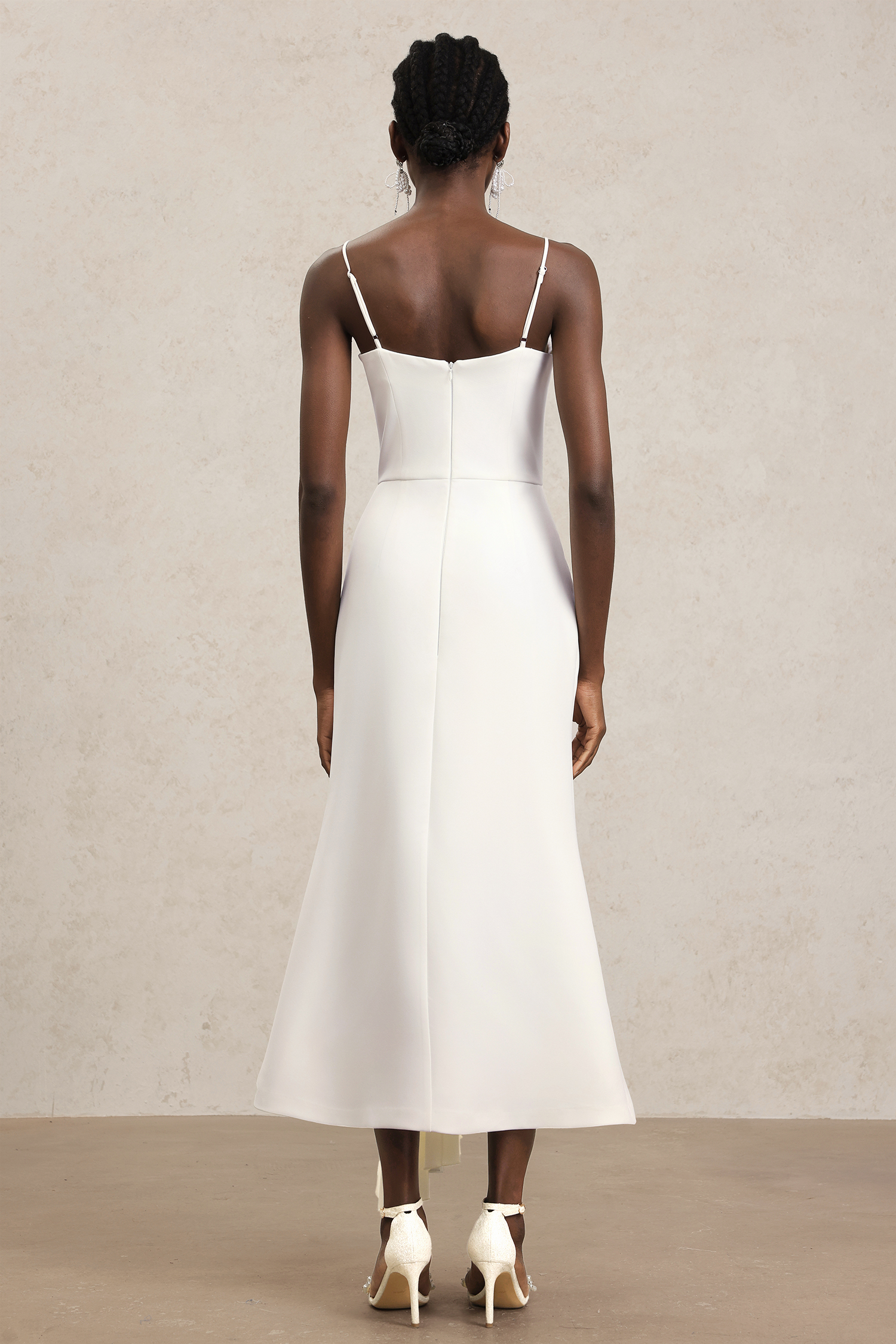 Querida Halter Folds Maxi Dress