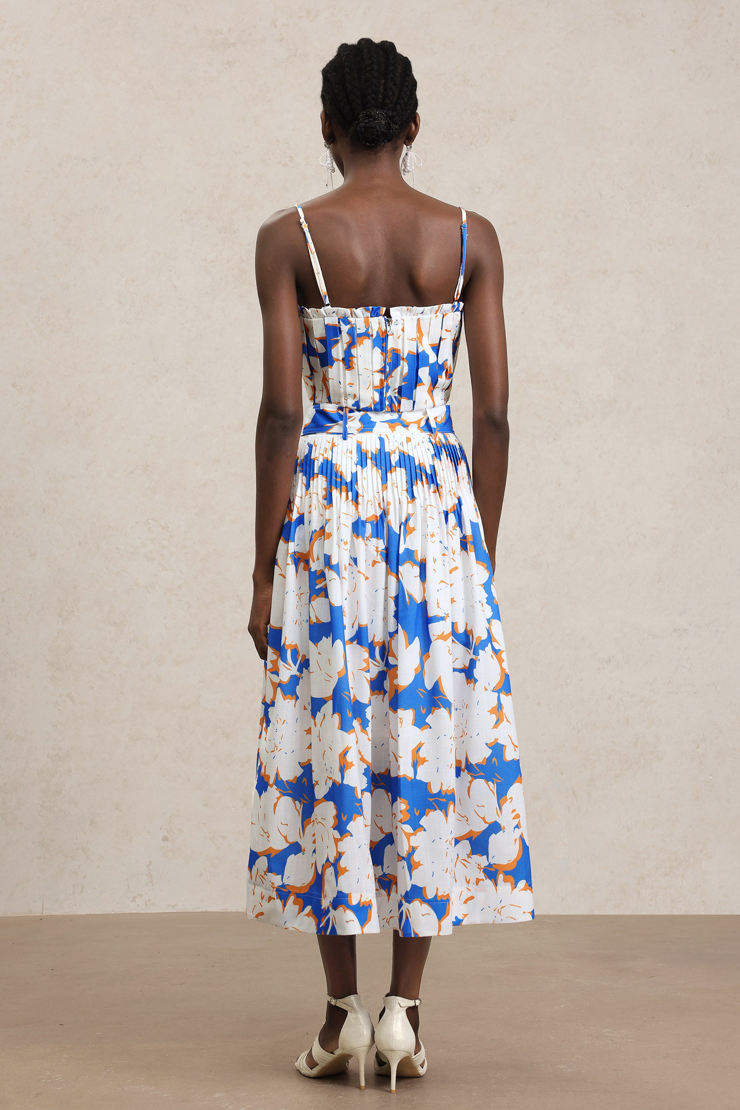 Kijin Halter Floral Printed Top And Skirt Two-Piece Set