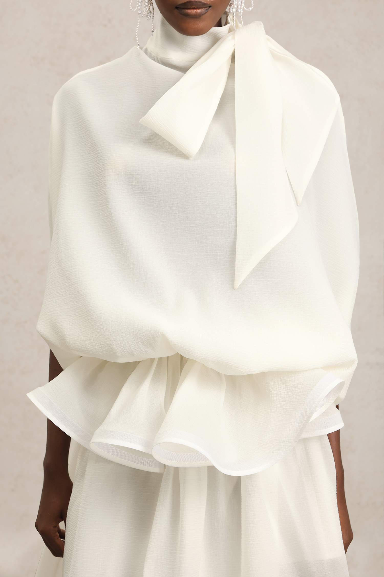 Milline Bowknot Asymmetric Maxi Dress