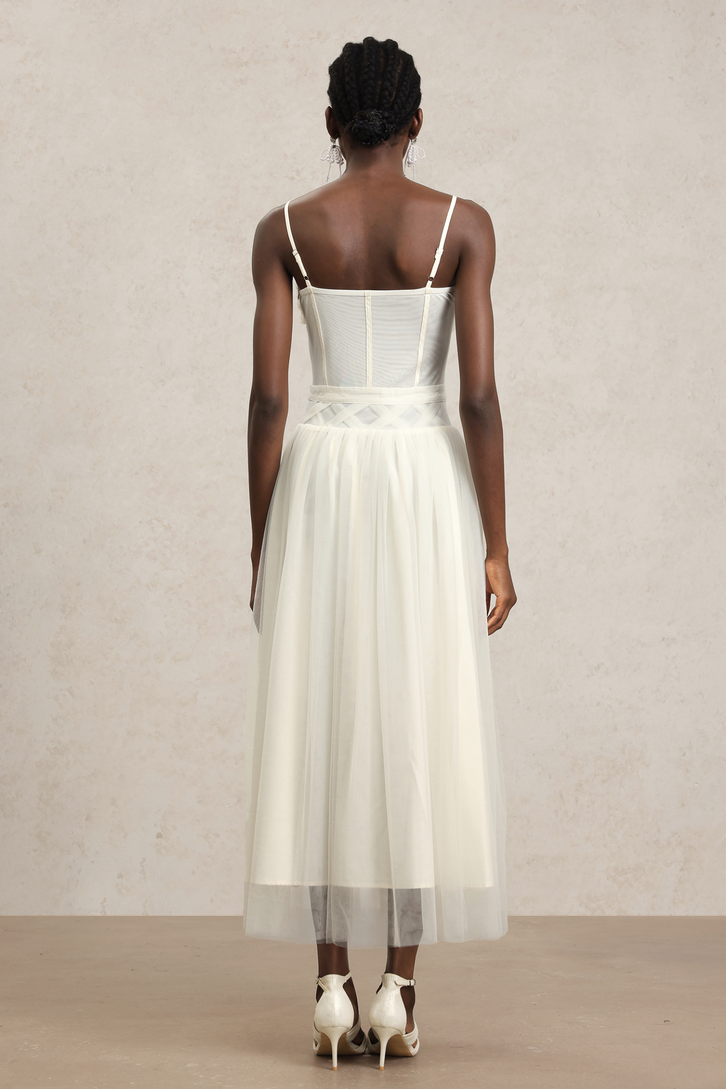 Omega Halter Folds Maxi Dress