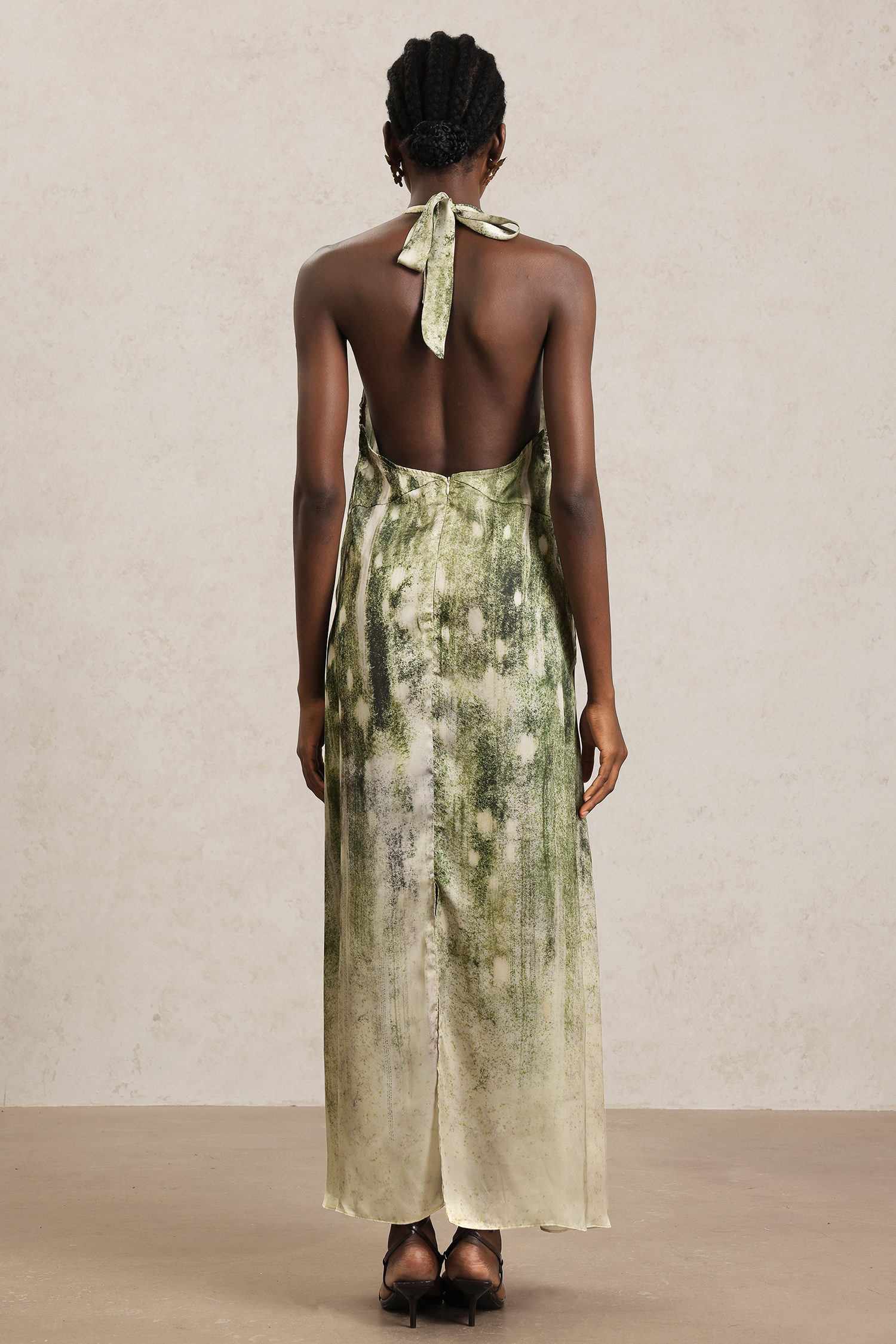 Kuhany V-Neck Sleeveless Printed Maxi Dress
