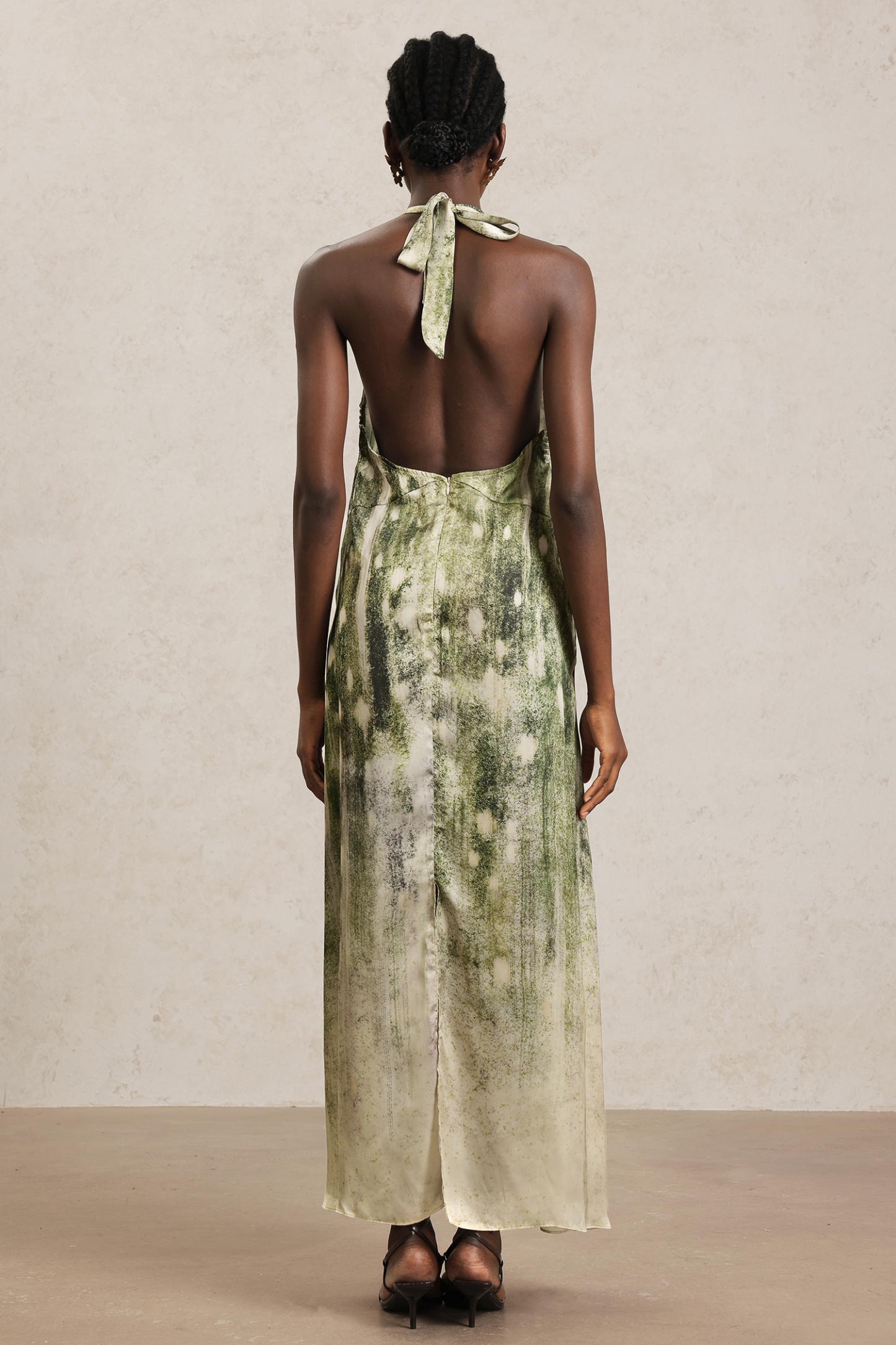 Kuhany V-Neck Sleeveless Printed Maxi Dress