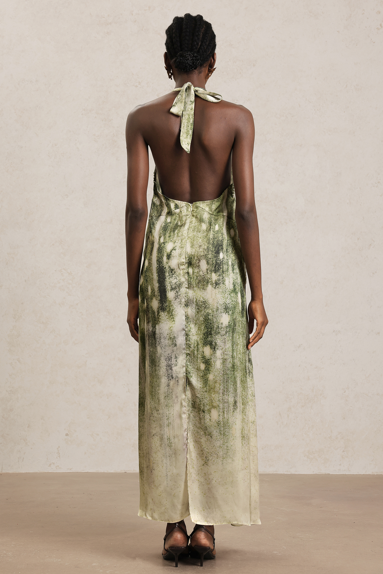 Kuhany V-Neck Sleeveless Printed Maxi Dress