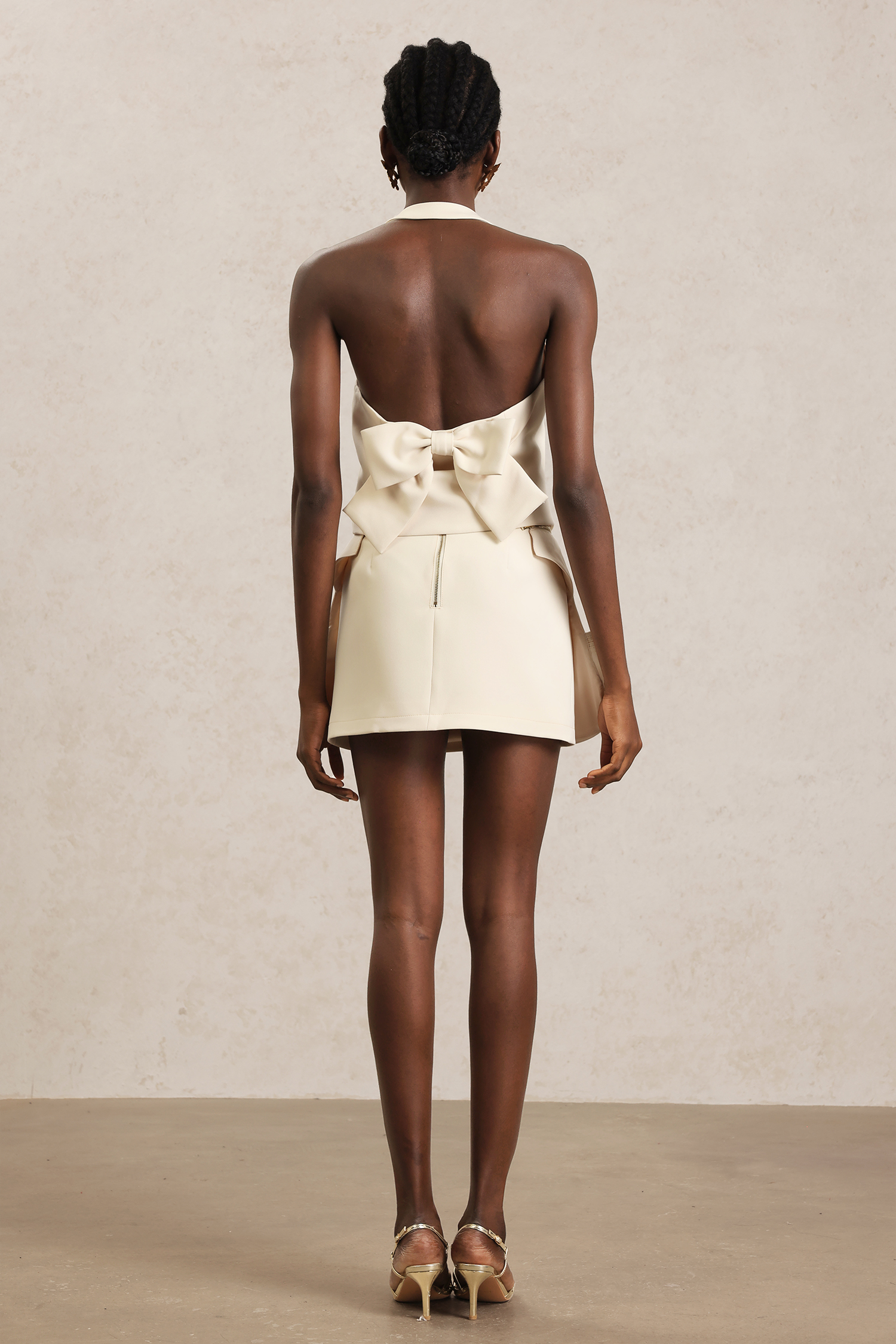 Helene Sleeveless Suit Top And Skirt Two-Piece Set