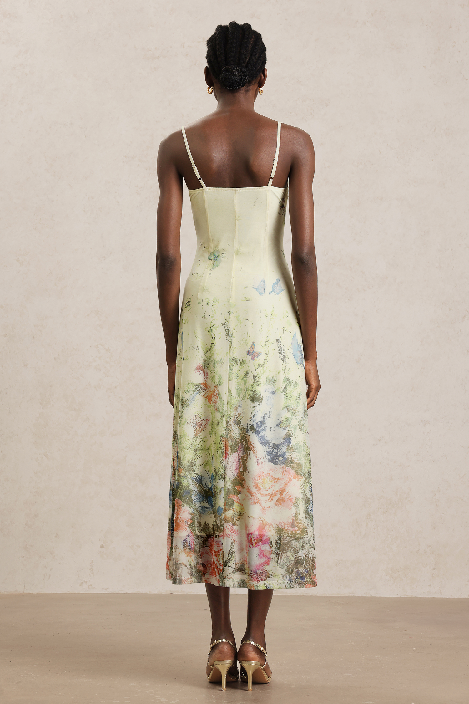 Tabitha Halter Floral Printed Maxi Dress