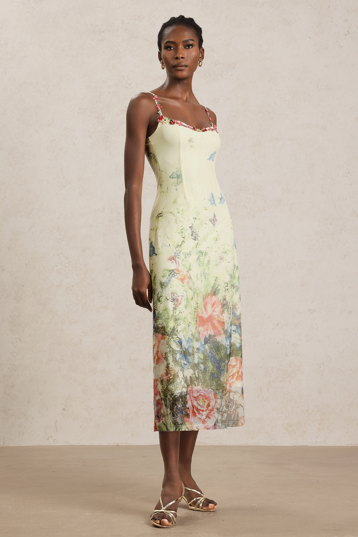 Tabitha Halter Floral Printed Maxi Dress