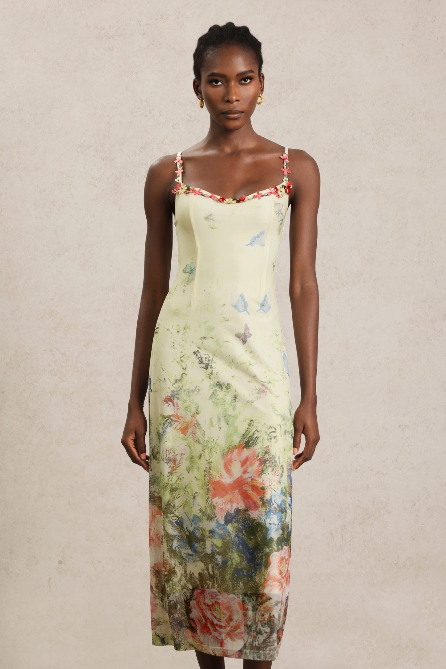 Tabitha Halter Floral Printed Maxi Dress