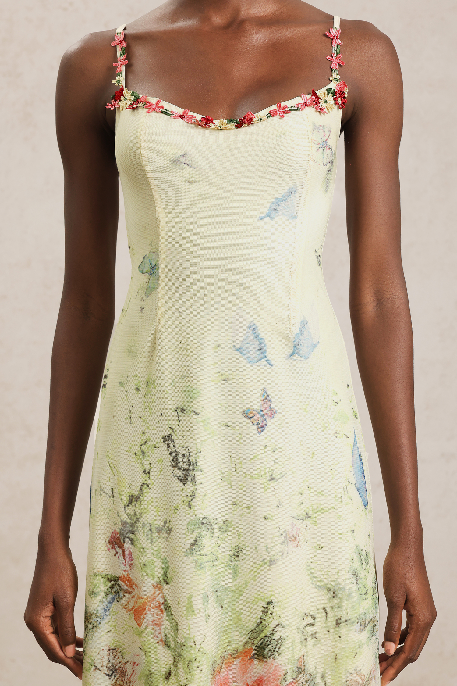 Tabitha Halter Floral Printed Maxi Dress