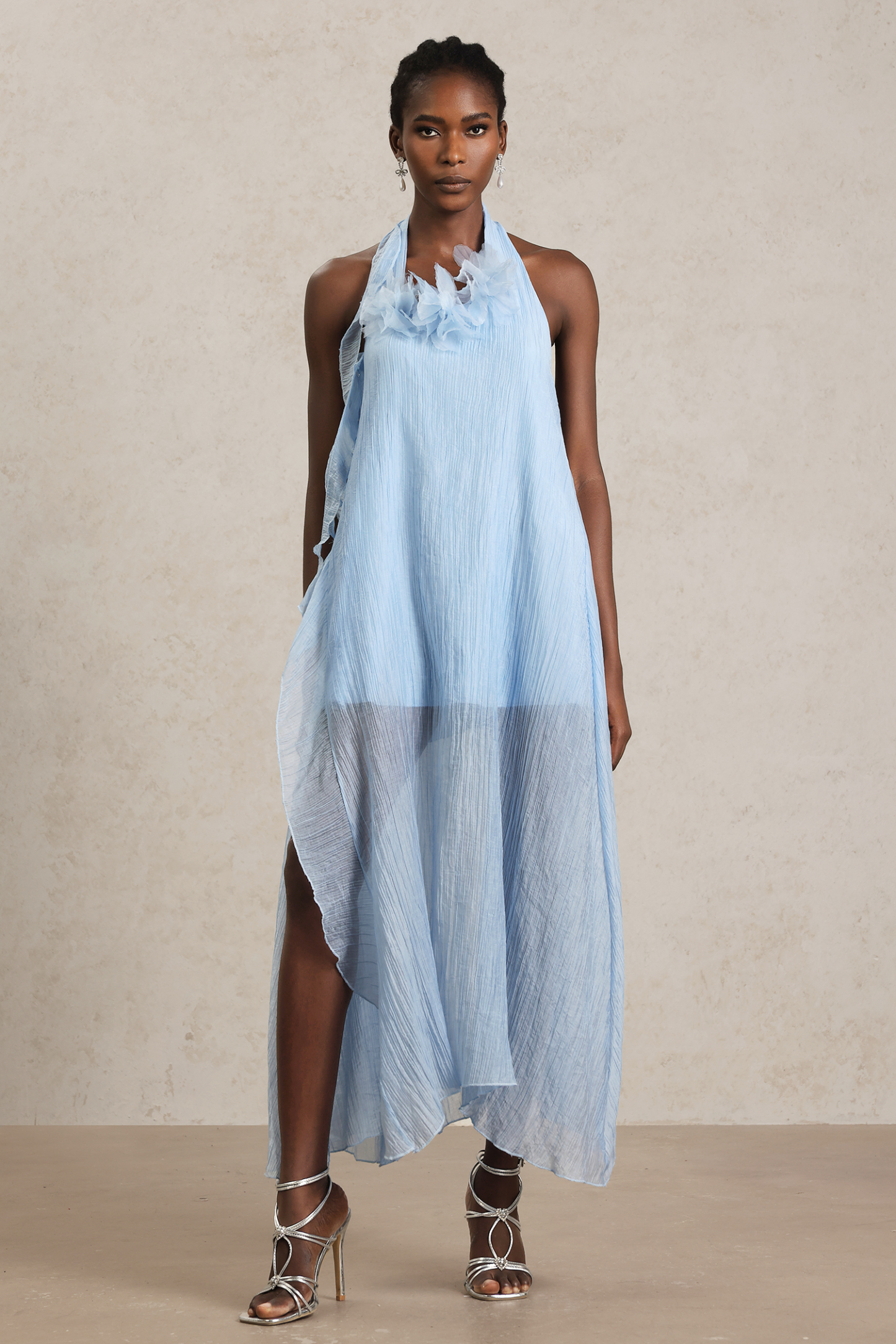 Makala Sleeveless Streamer Maxi Dress