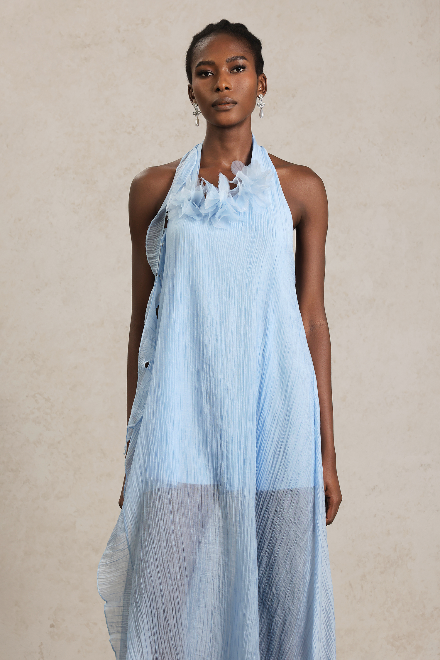 Makala Sleeveless Streamer Maxi Dress
