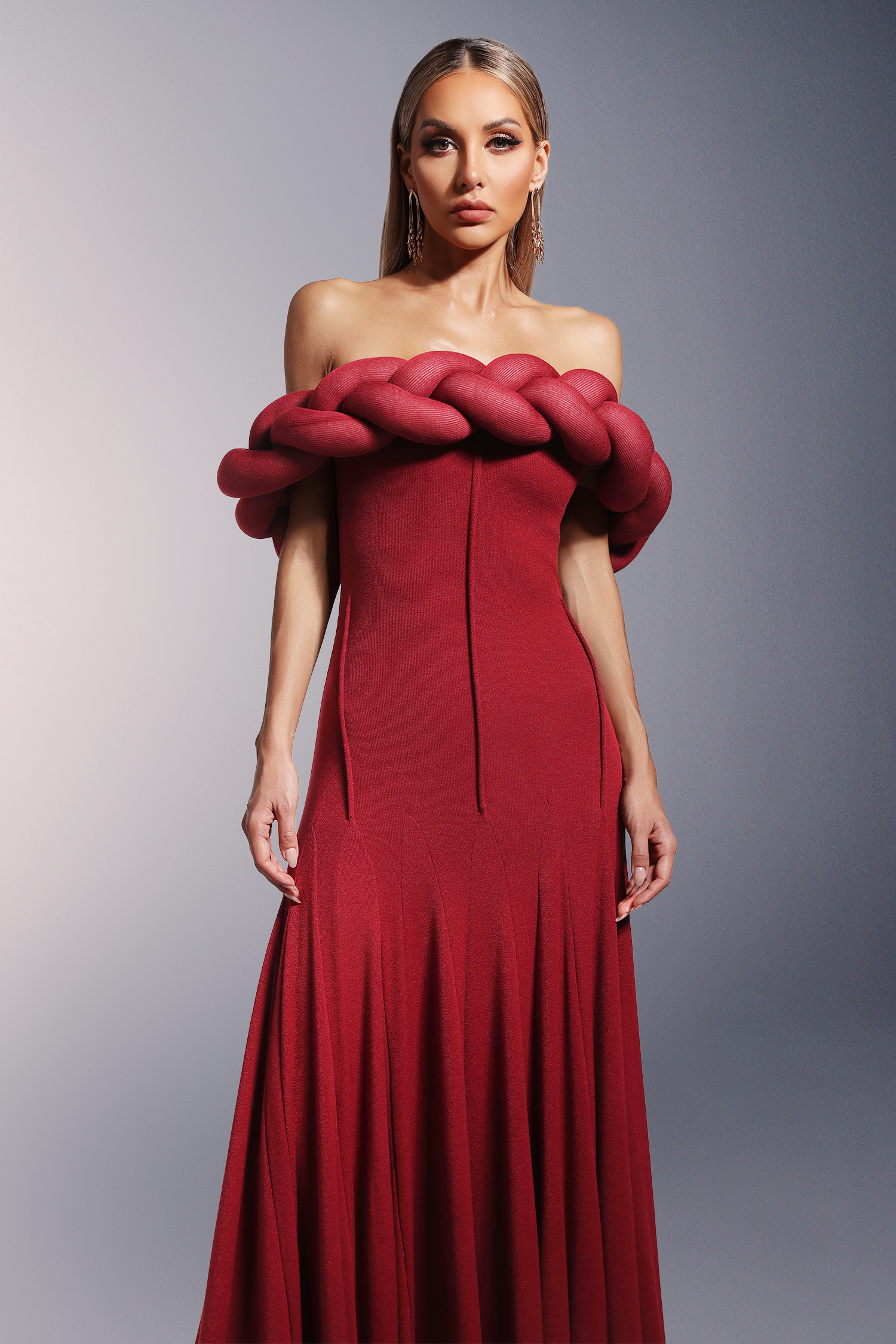 Winify Off-the-Shoulder Maxi Dress