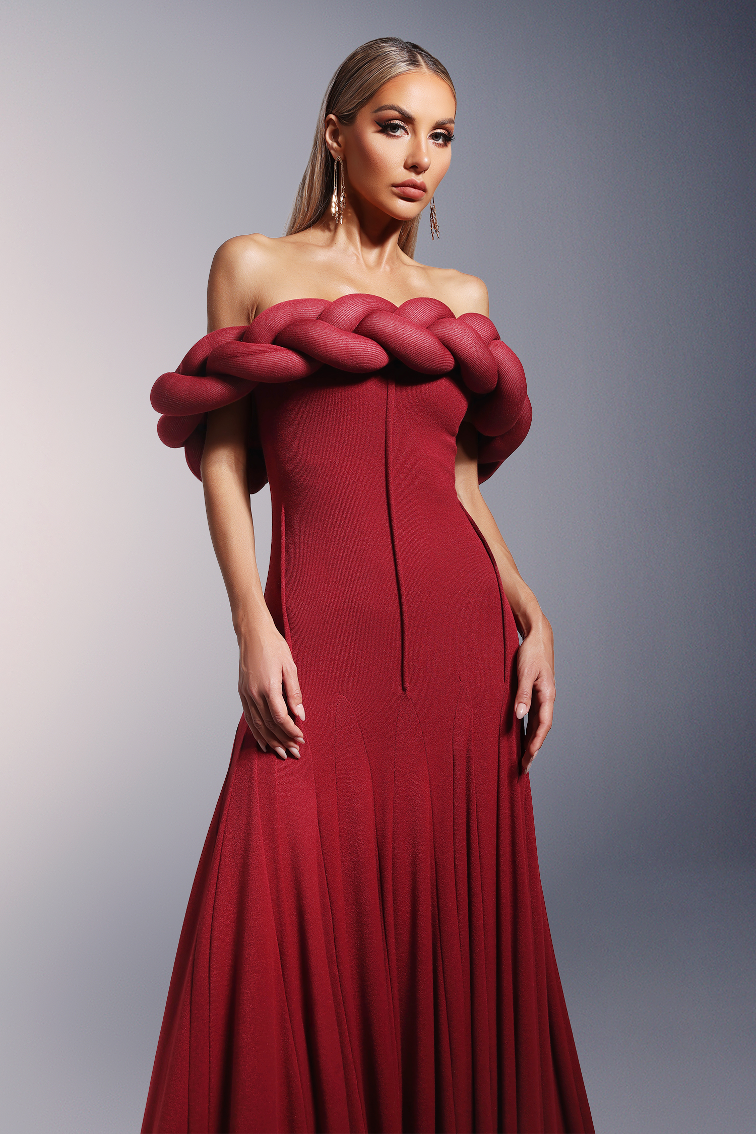 Winify Off-the-Shoulder Maxi Dress