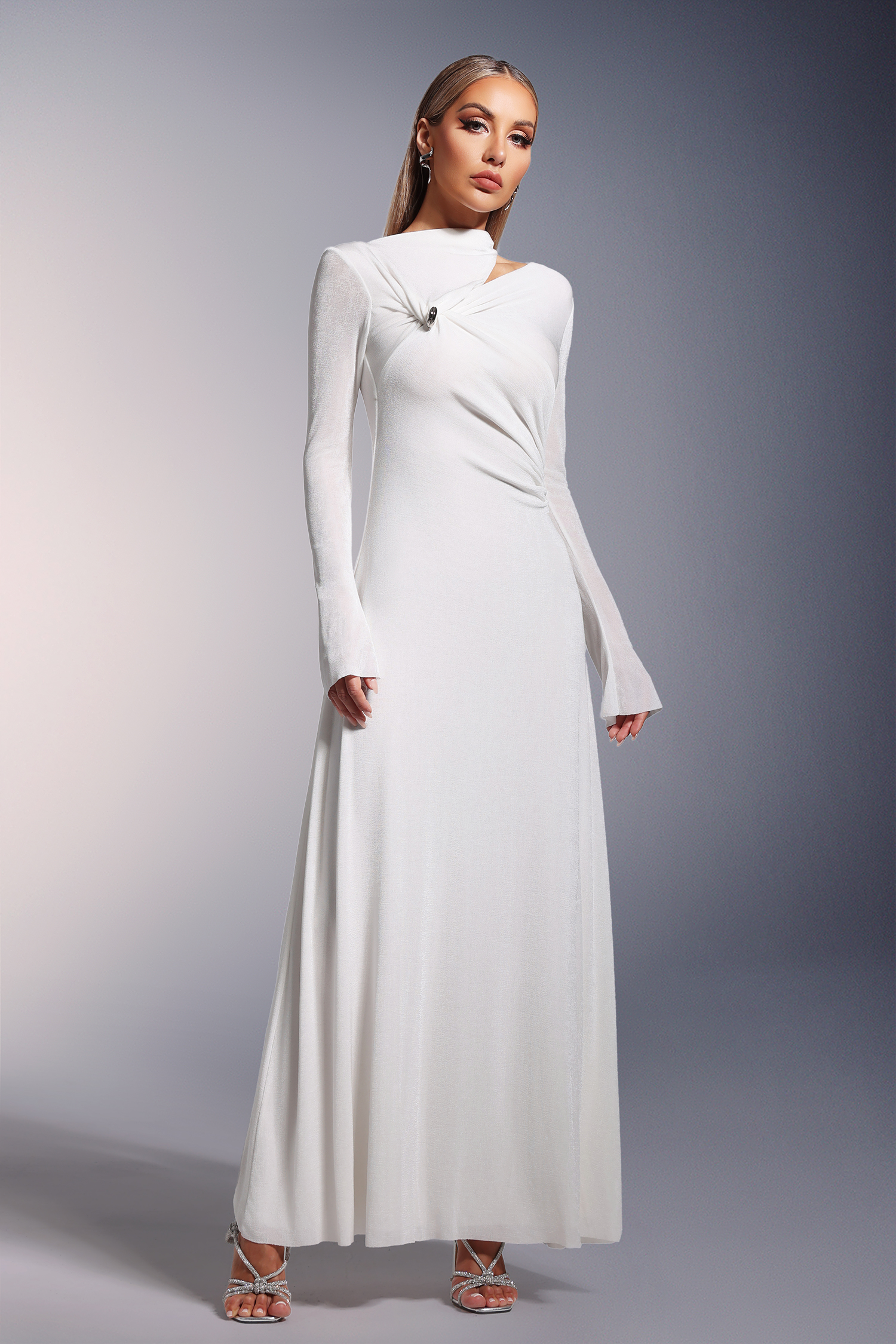 Kolo Long Sleeves Hollow Maxi Dress