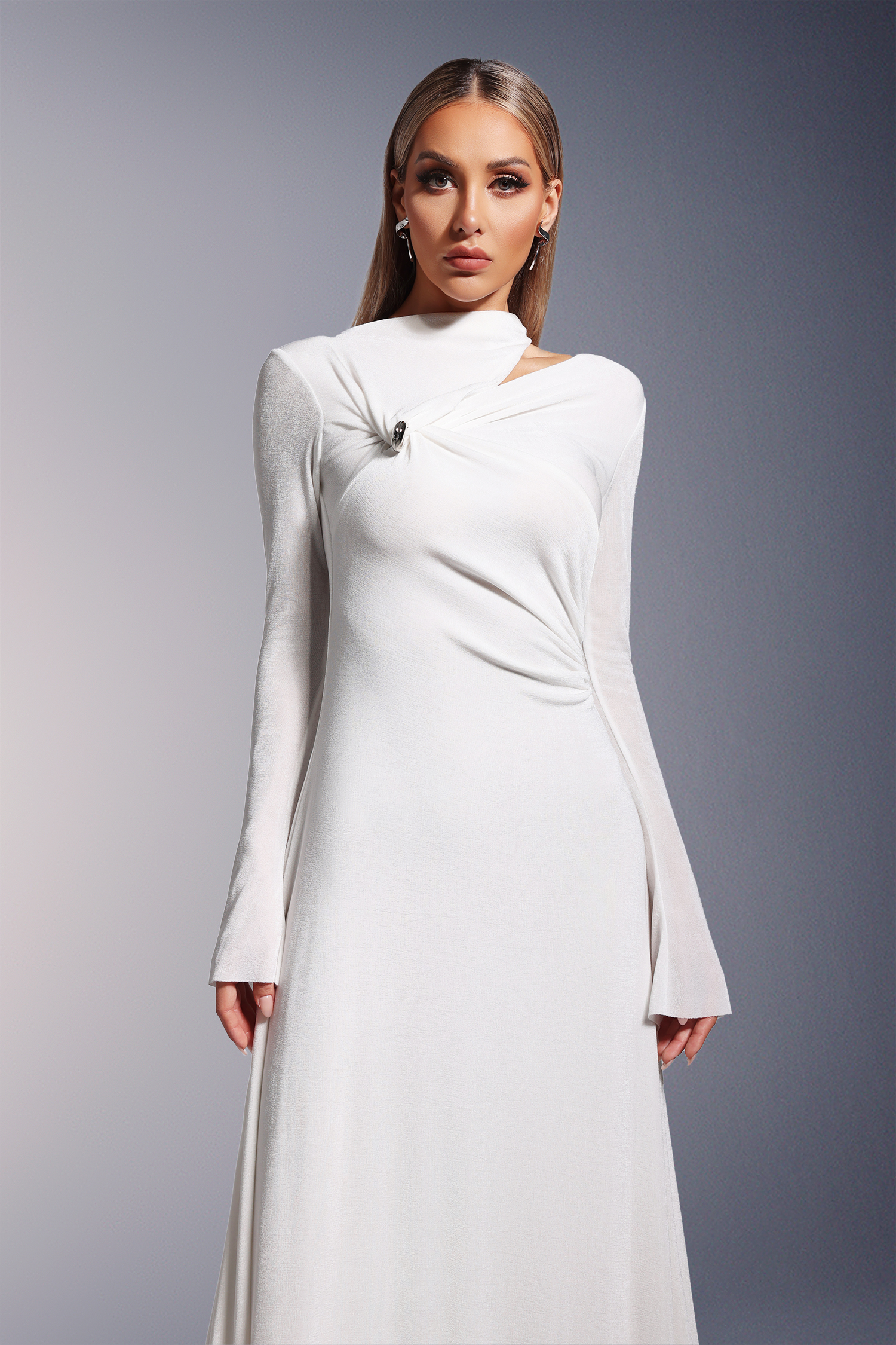 Kolo Long Sleeves Hollow Maxi Dress