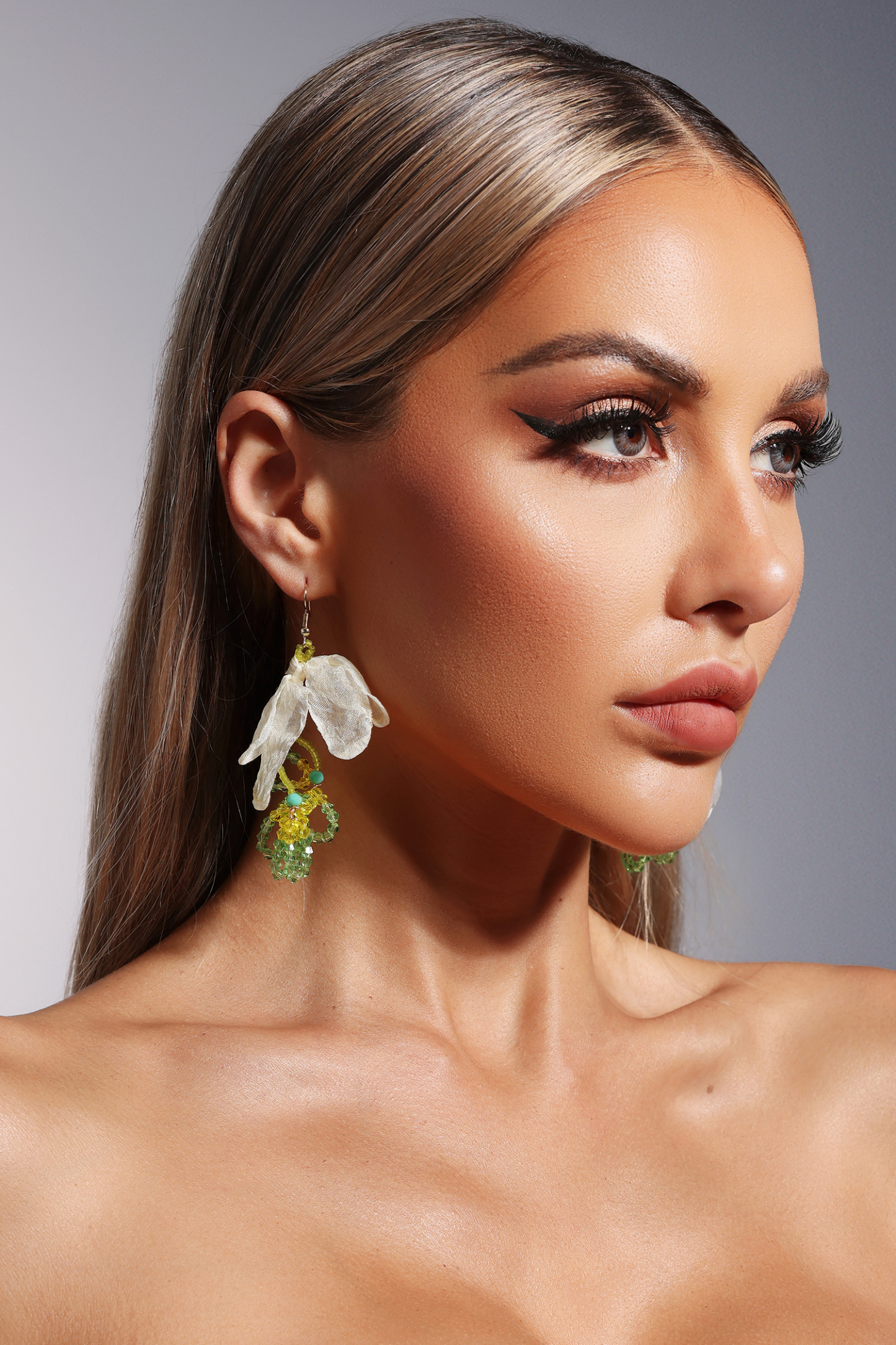 Jezebel Bow  Beads Earrings