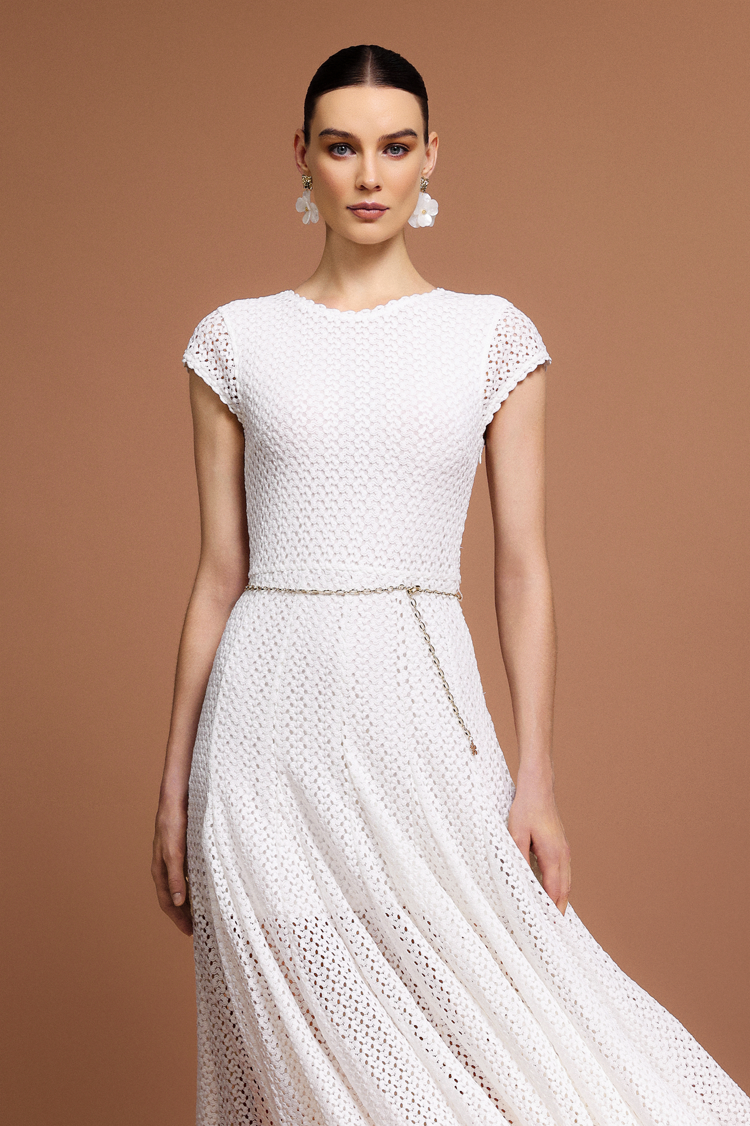 Eero Round Neck Short Sleeves Midi Dress