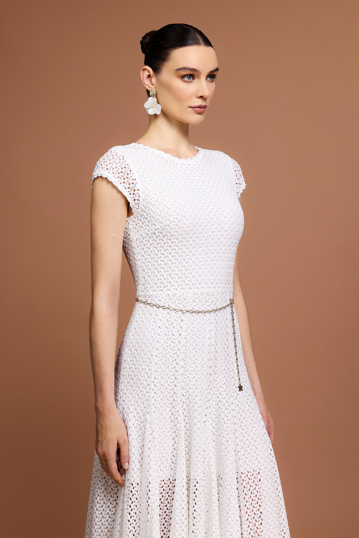 Eero Round Neck Short Sleeves Midi Dress