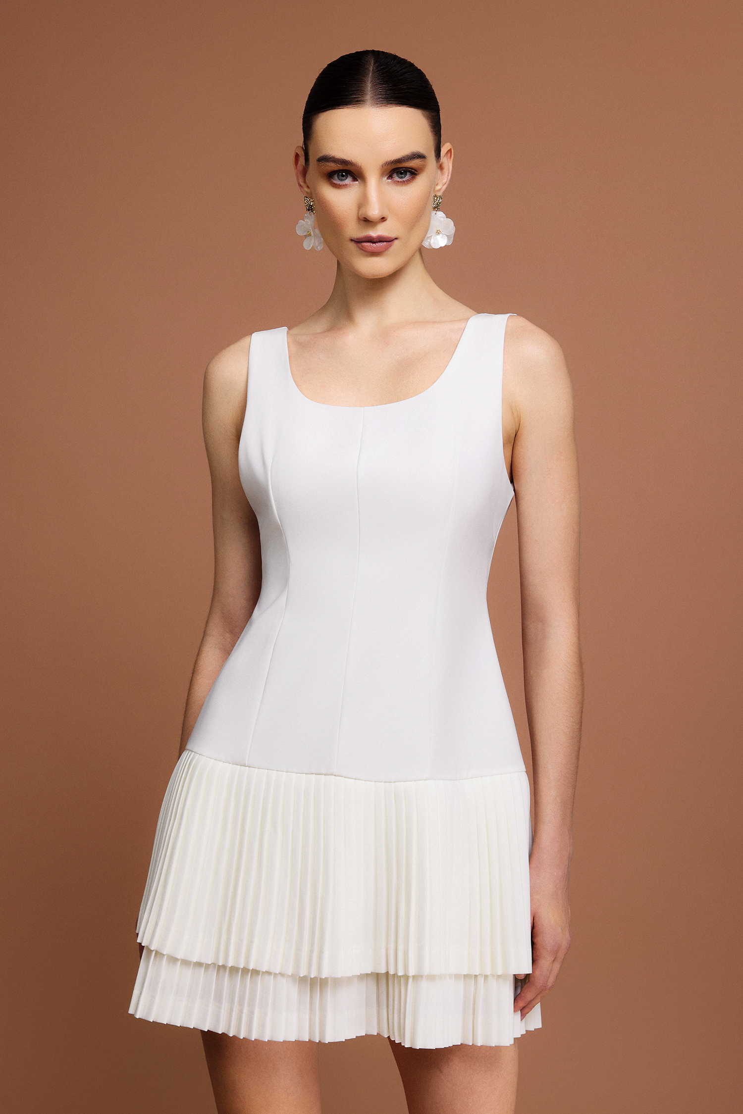 Myka Halter Folds Mini Dress