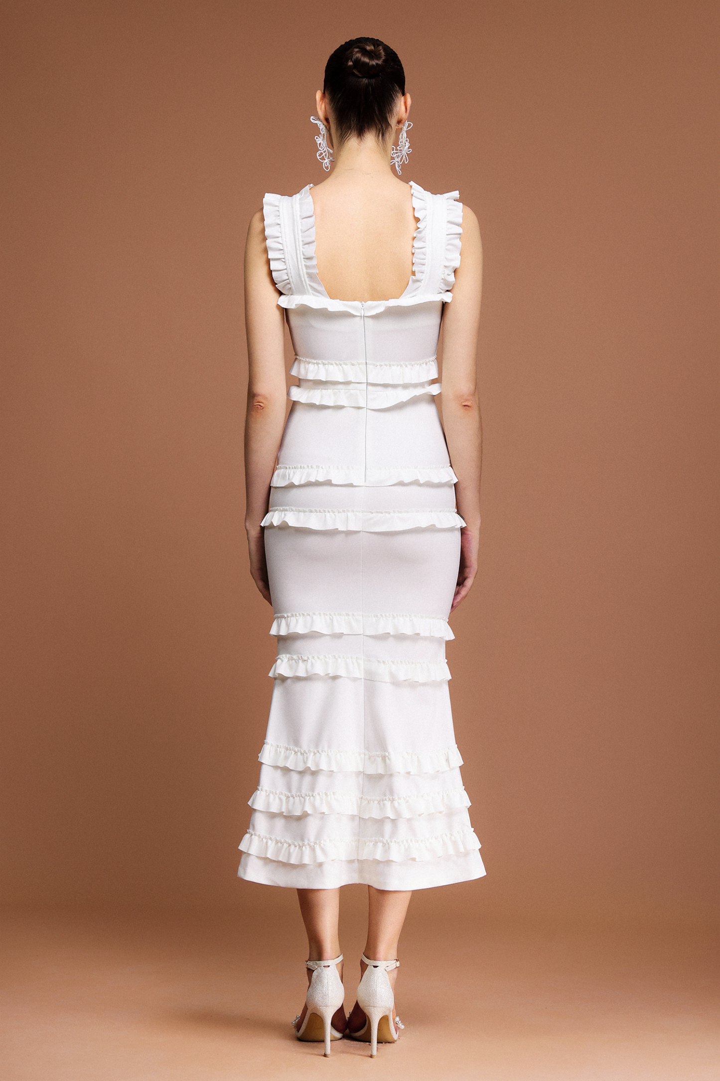 Eka Halter Folds Fishtail Maxi Dress