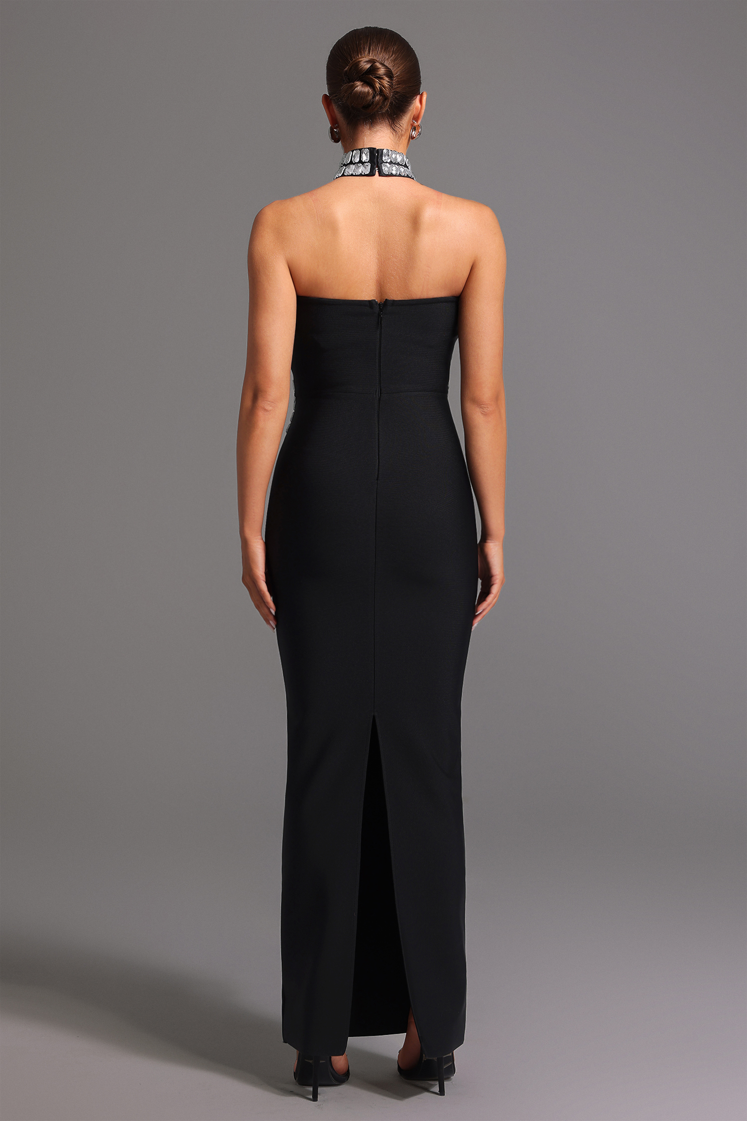 Wanda Sleeveless Diamond Bandage Maxi Dress