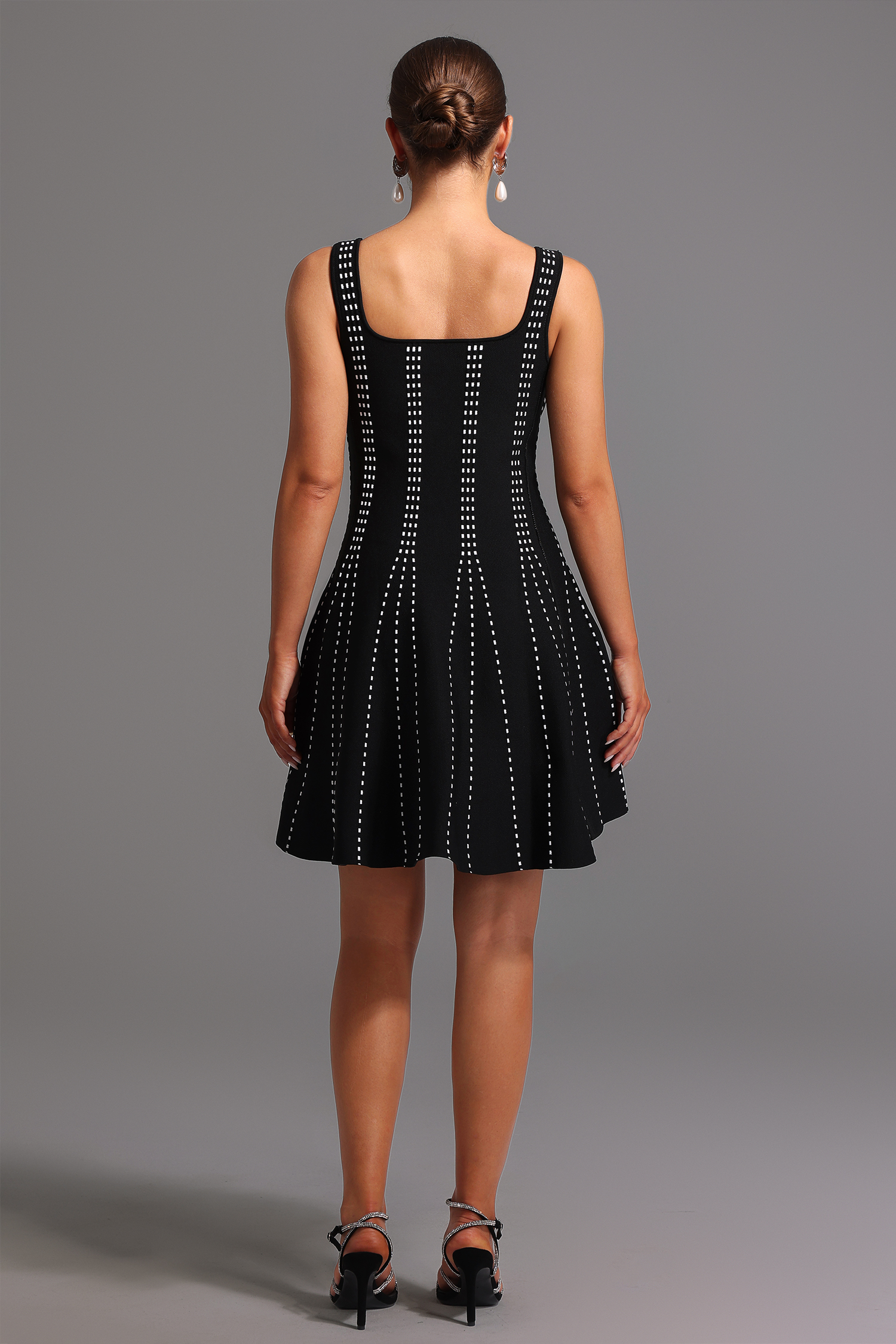 Zalea Sleeveless Square Collar Mini Dress