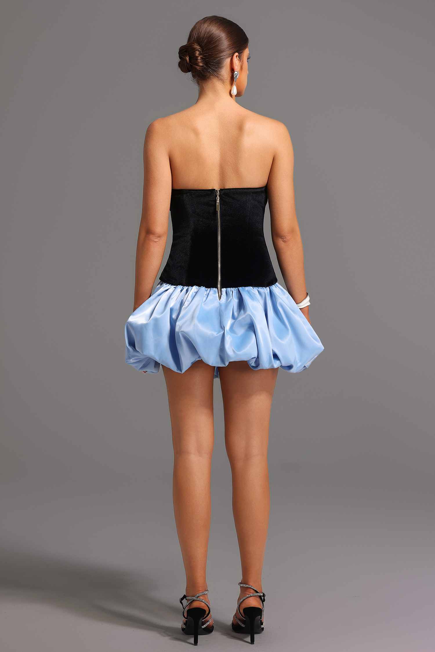 Vla Strapless Deep-V Mini Dress