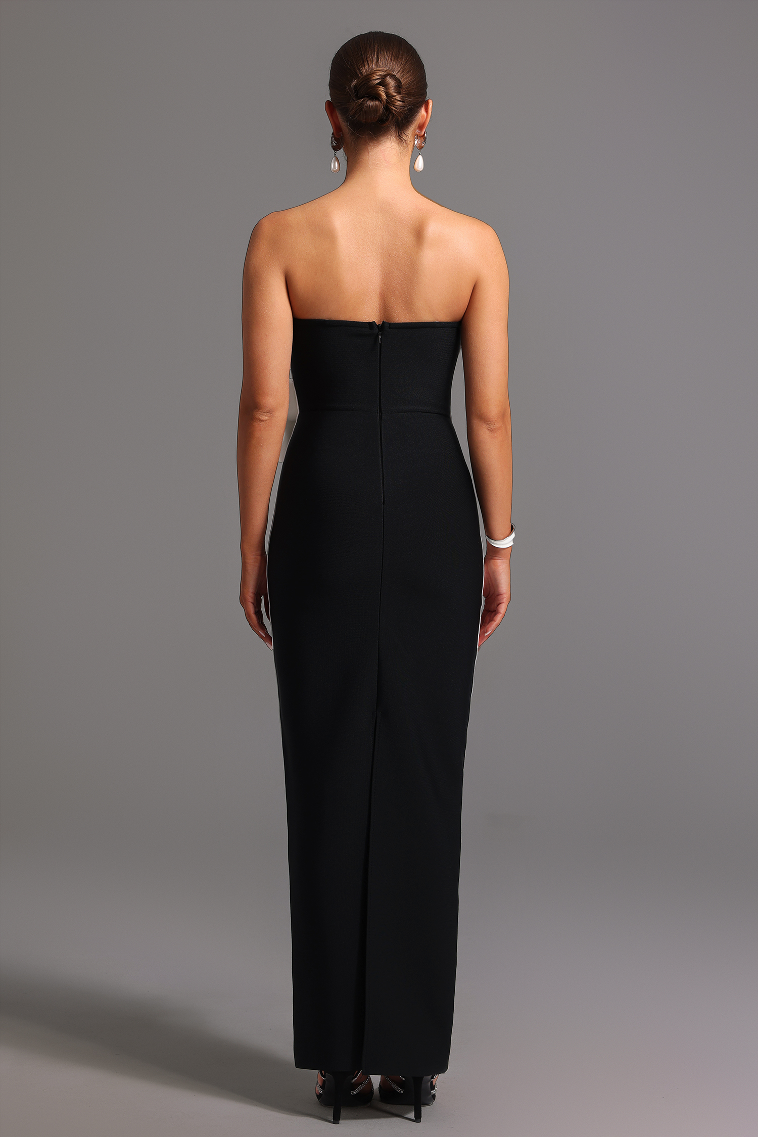 Sling Bandage Strapless Bow Maxi Dress