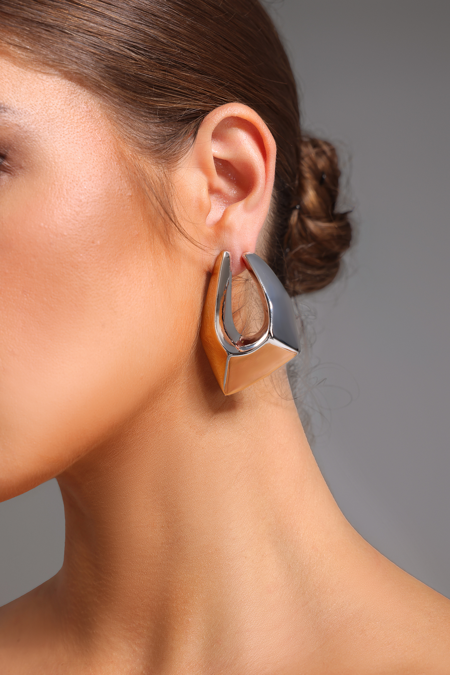 Tate Geometry Irregular Metal Earrings