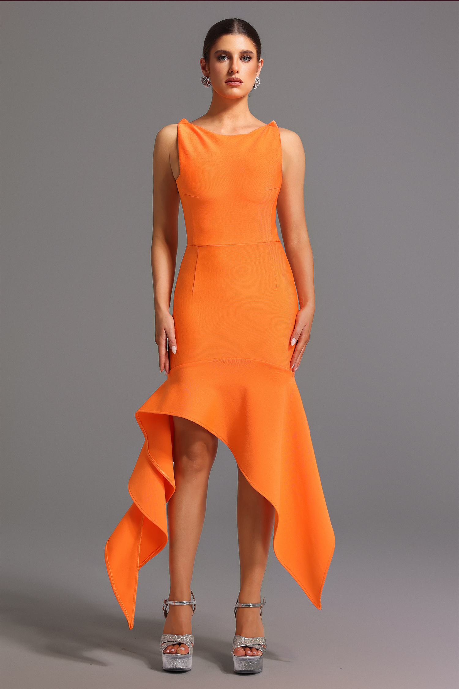 Myrna Bandage Sleeveless Round Neck Midi Dress