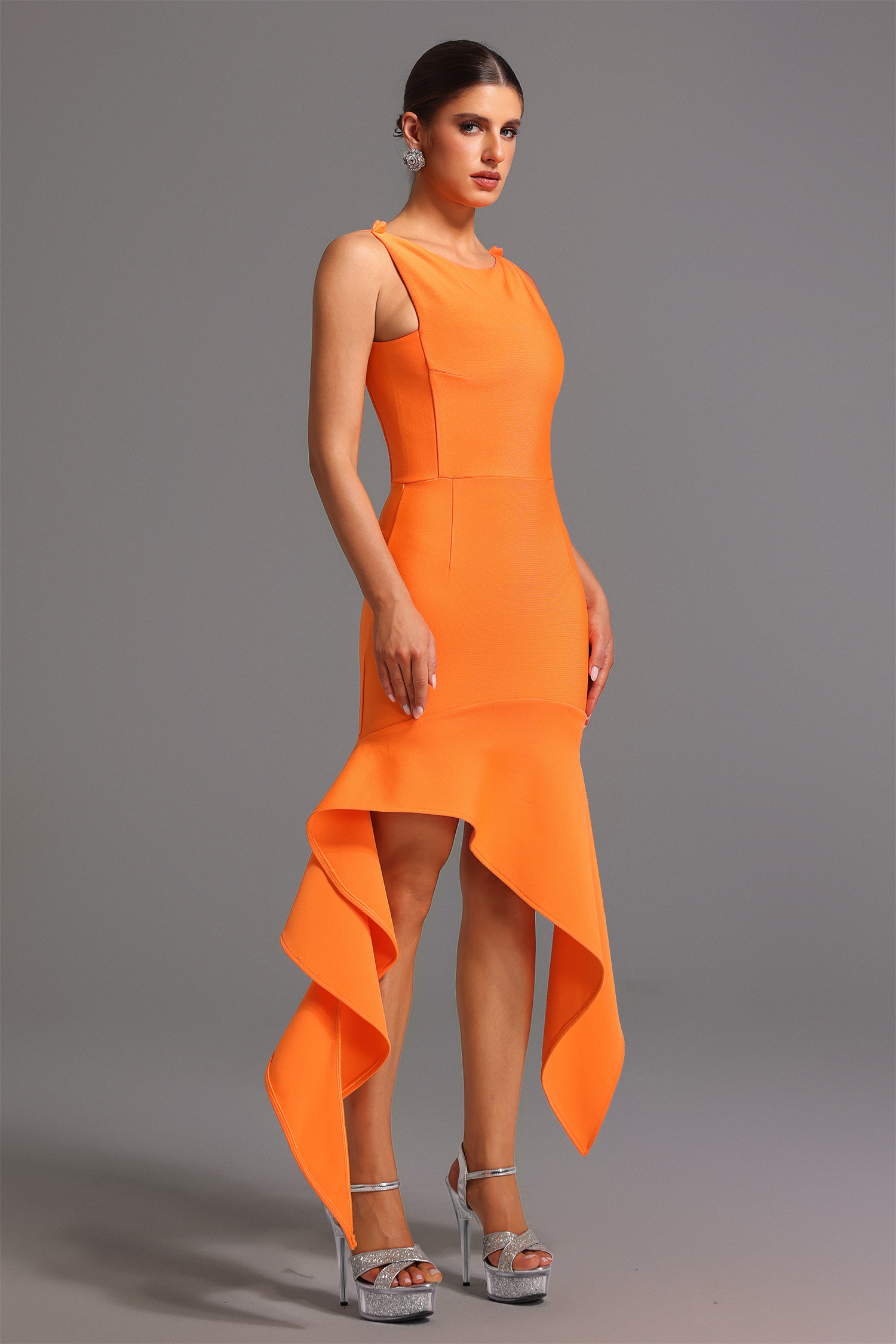 Myrna Bandage Sleeveless Round Neck Midi Dress