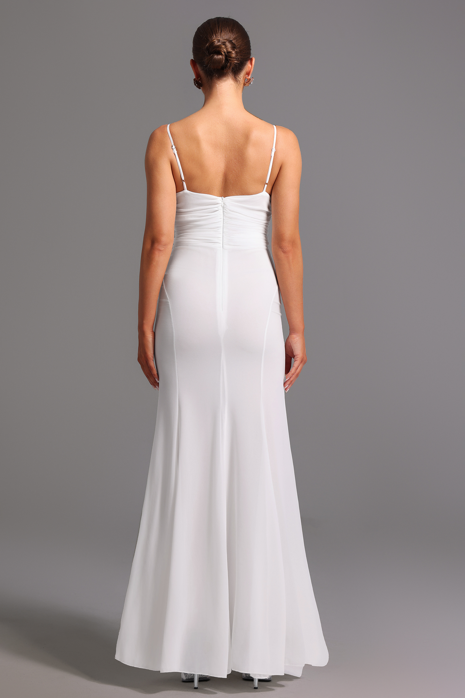 Dora Sleeveless Deep-V Flower Maxi Dress