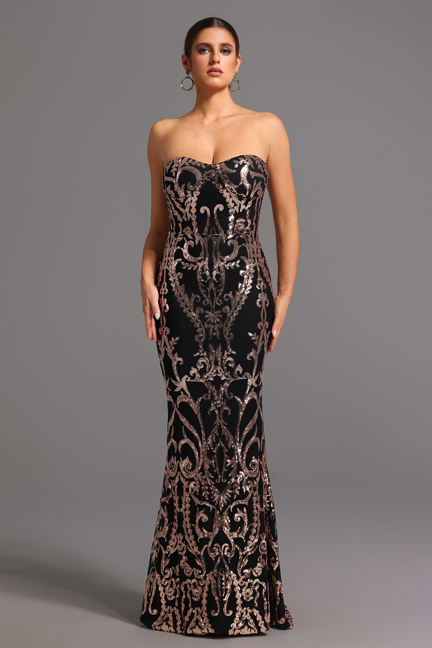 Katya Sleeveless Sequin Maxi Dress