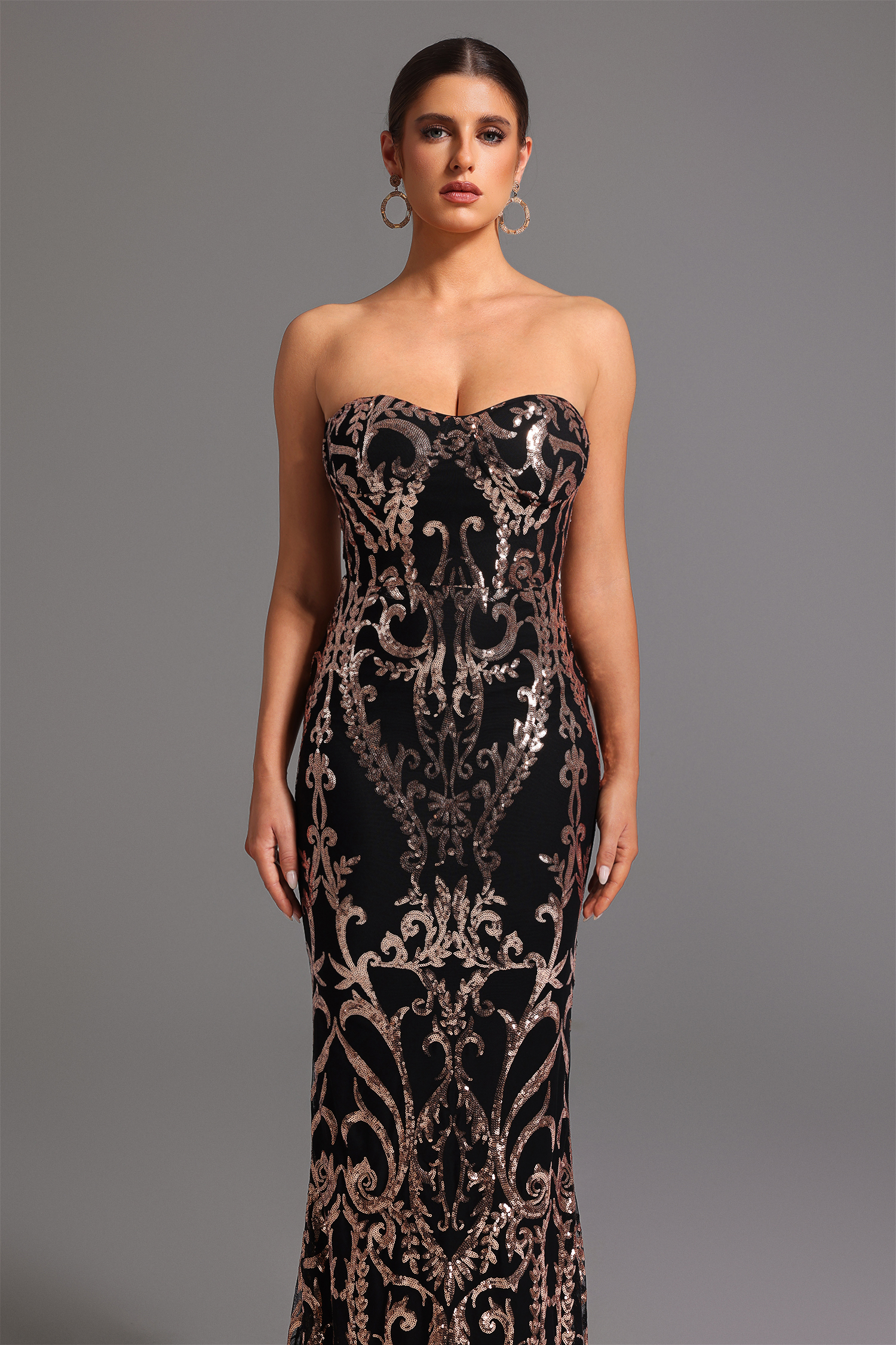 Katya Sleeveless Sequin Maxi Dress