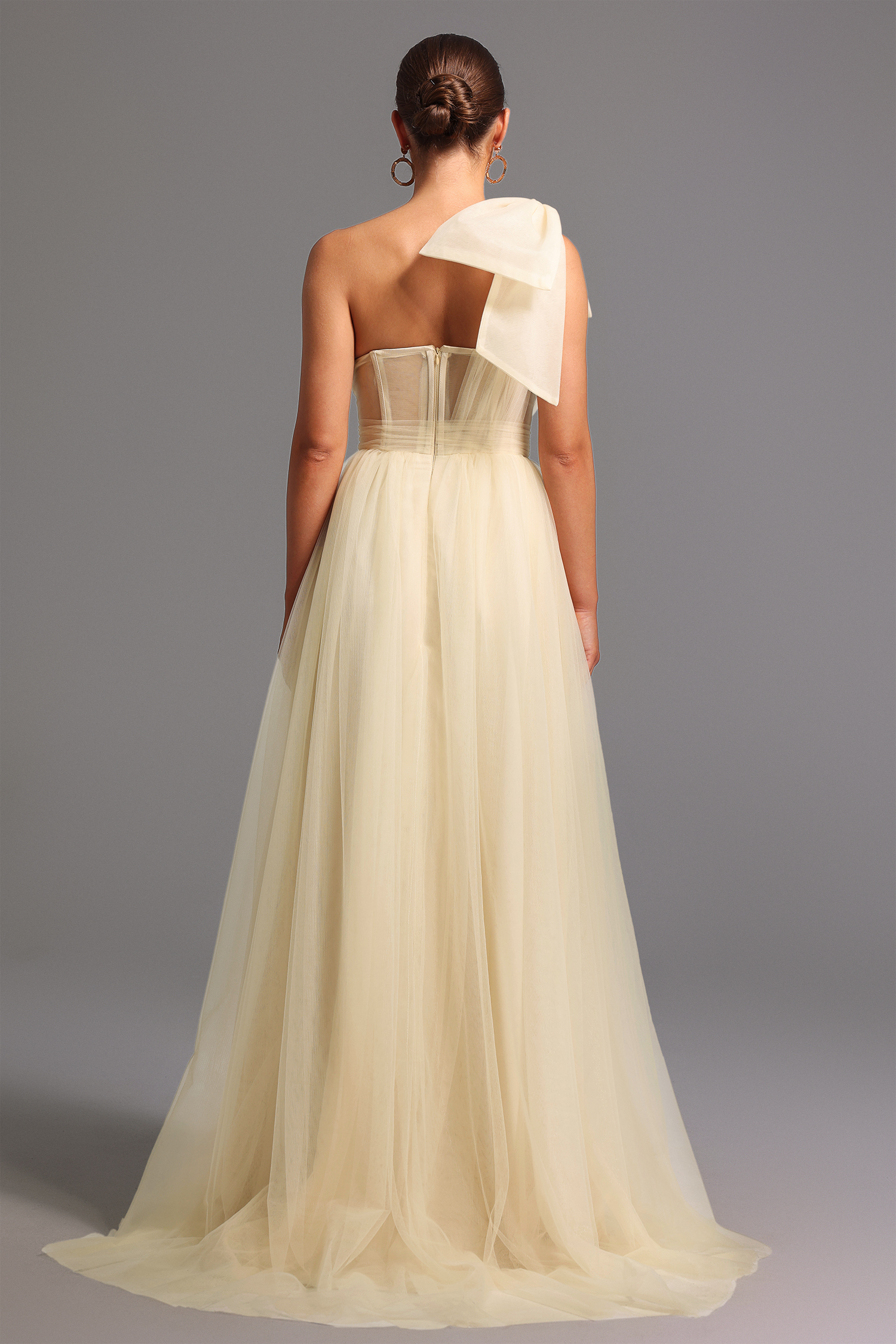 Suku One Shoulder Bow Maxi Dress