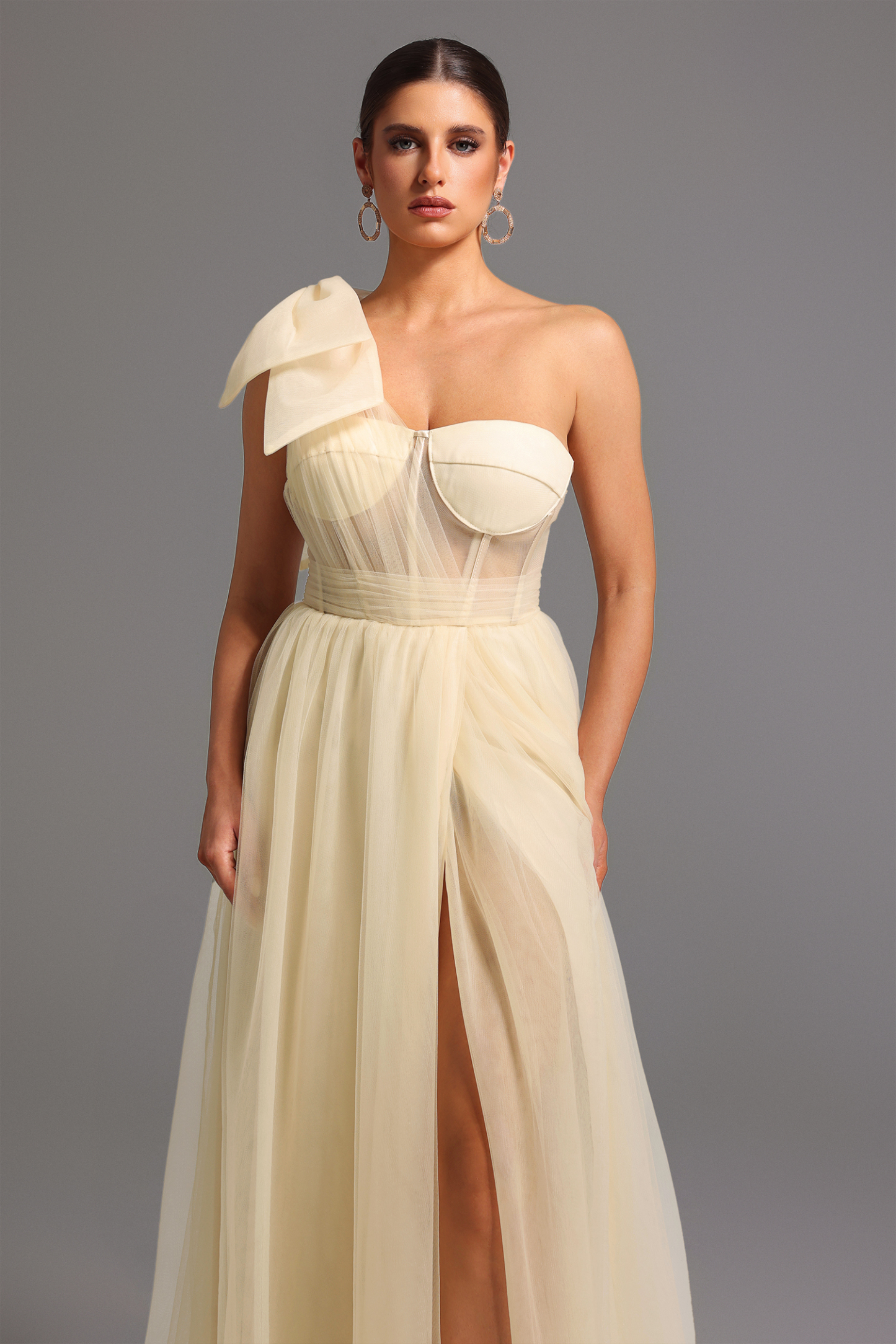 Suku One Shoulder Bow Maxi Dress