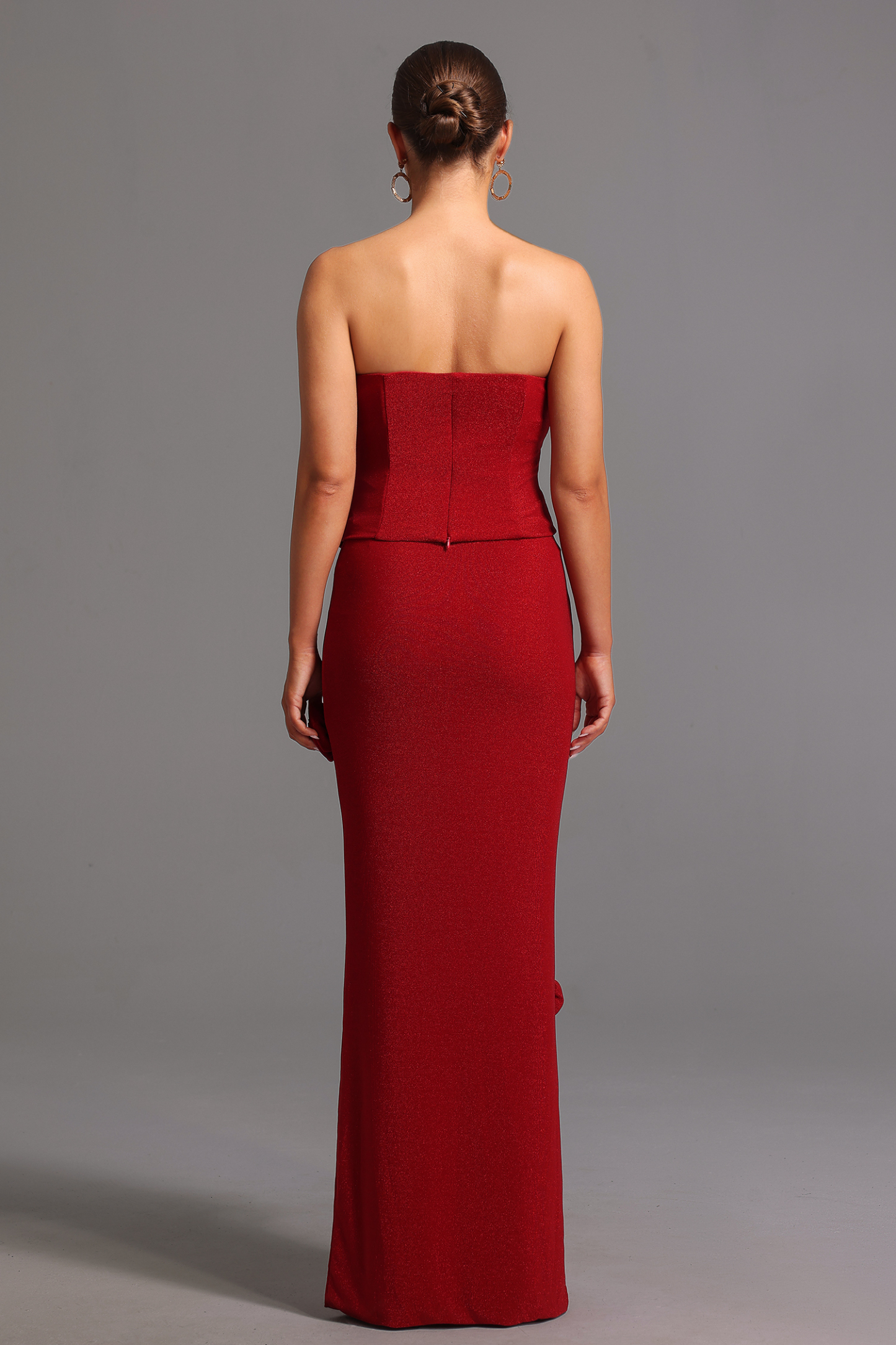 Roline Strapless Flowers Maxi Set