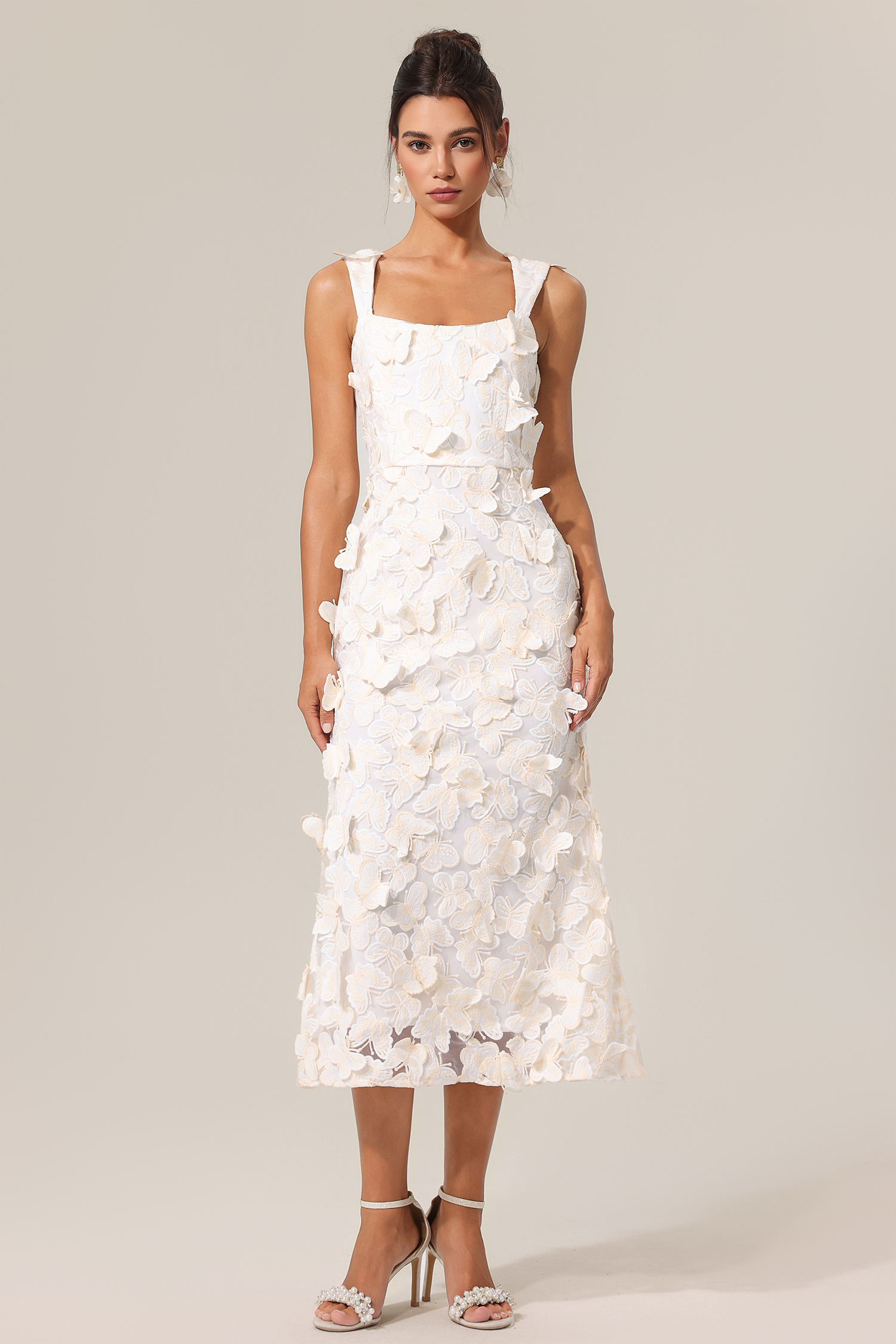 Raxa Halter Butterfly Maxi Dress