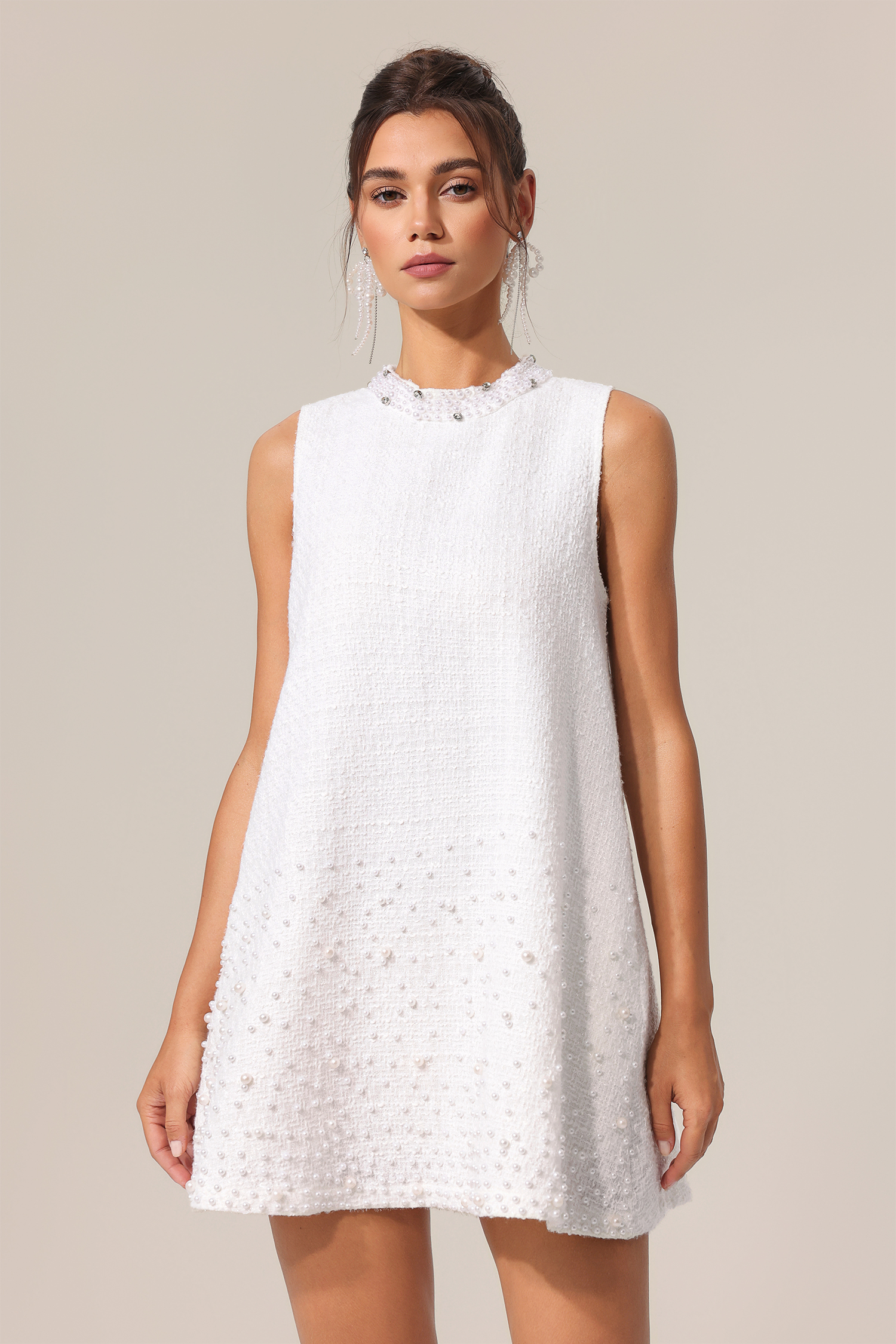 Derly Round Neck Sleeveless Mini Dress