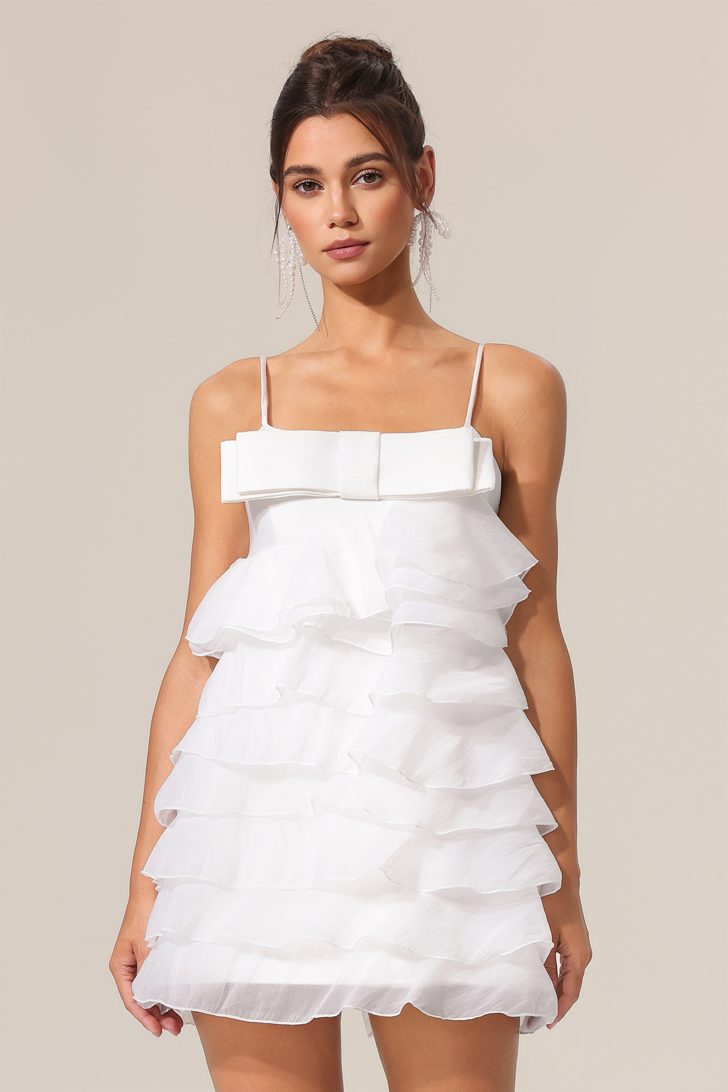 Nicole Halter Folds Mini Dress