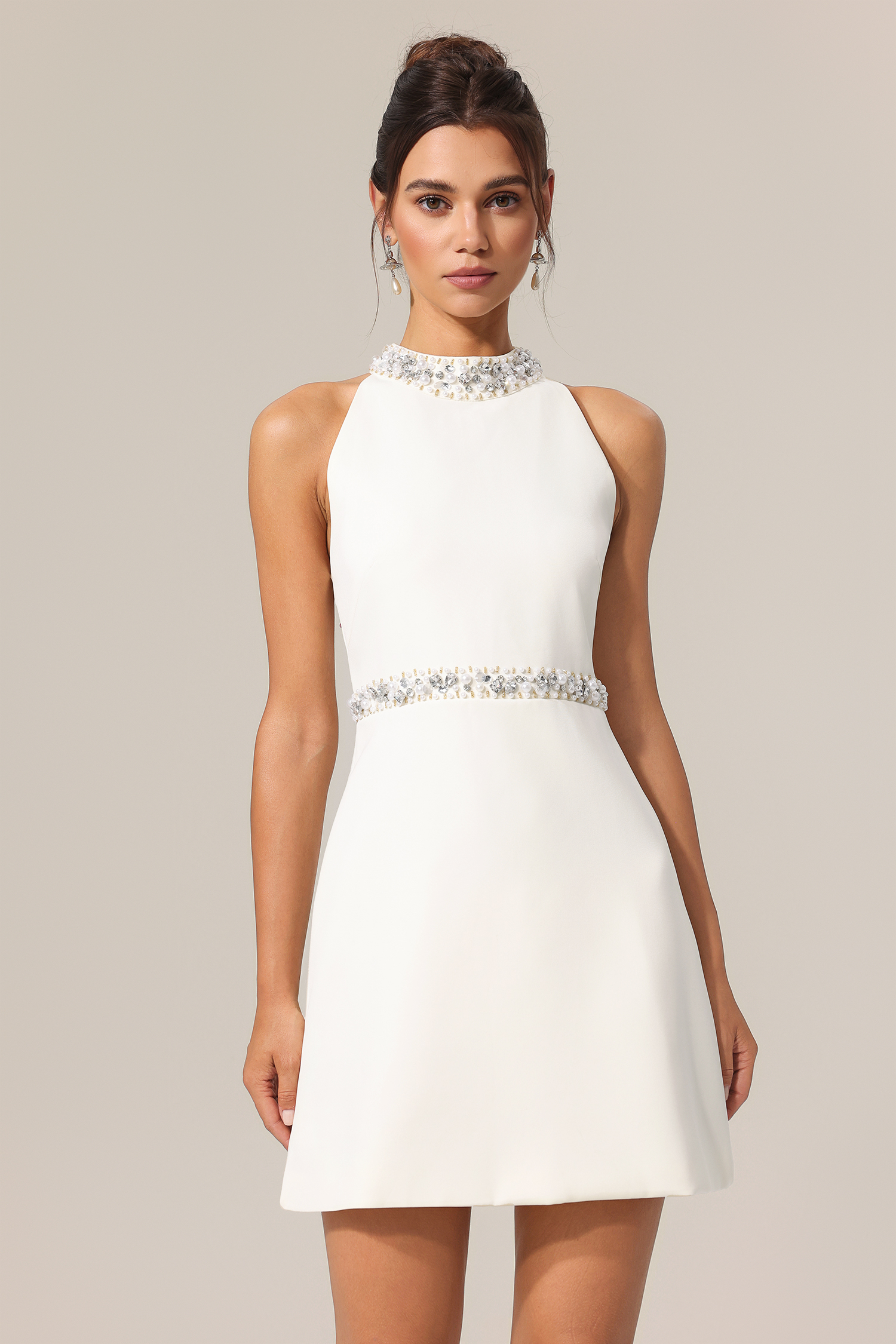 Eliana Sleeveless Diamond Mini Dress