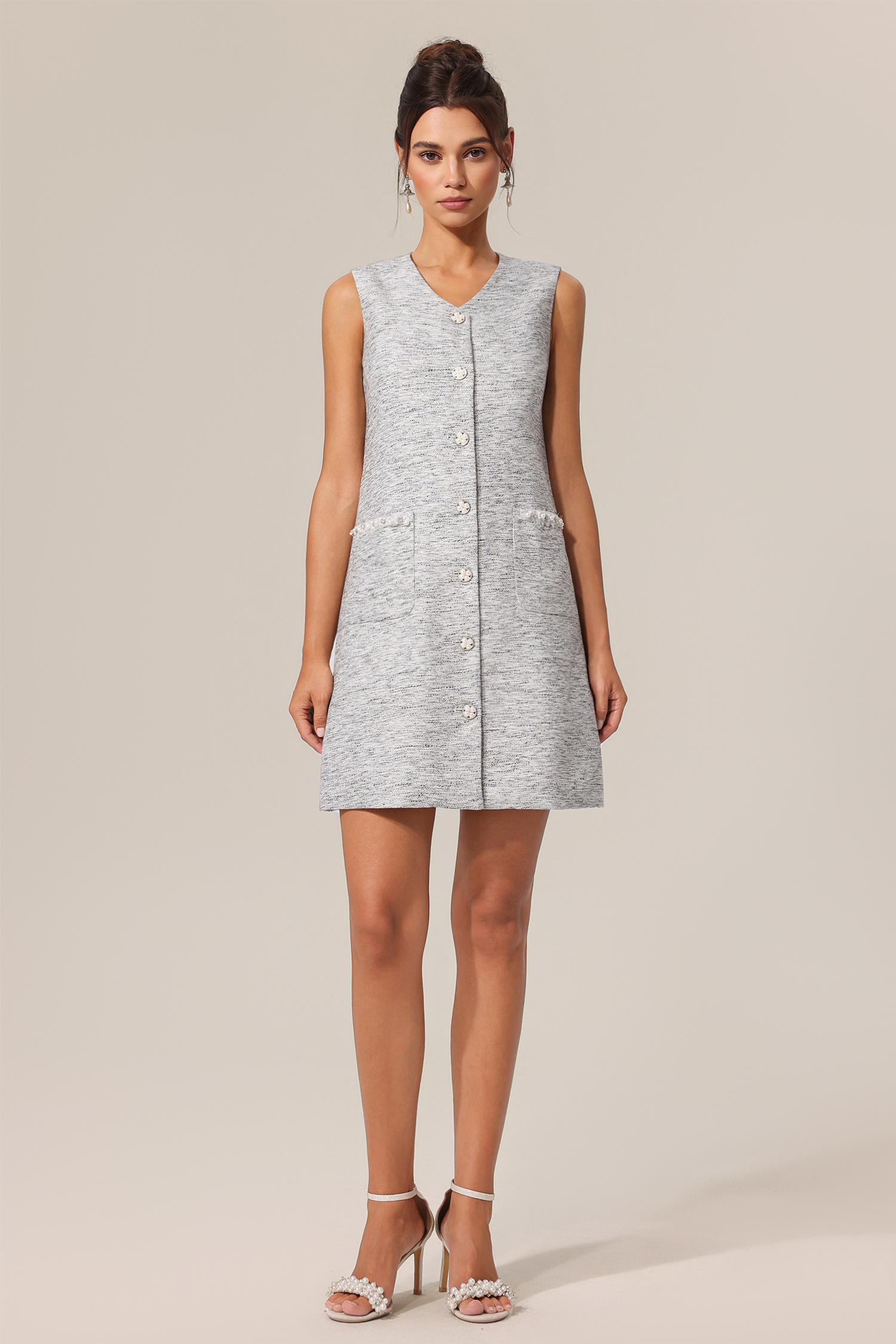 Giacinta V-Neck Sleeveless Mini Dress