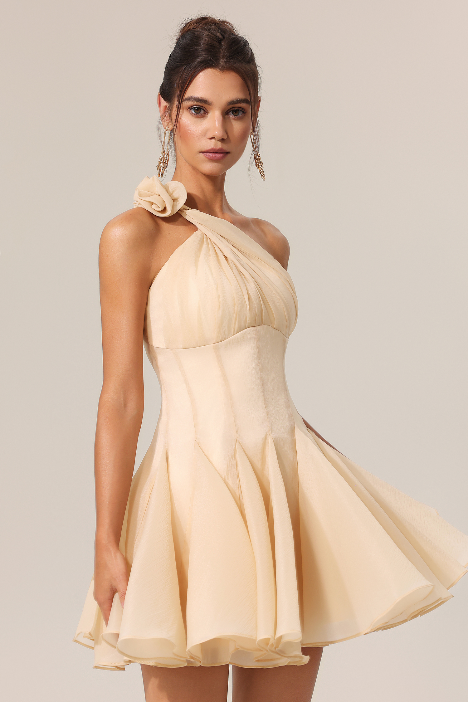 Dasha Sleeveless Flower Mini Dress