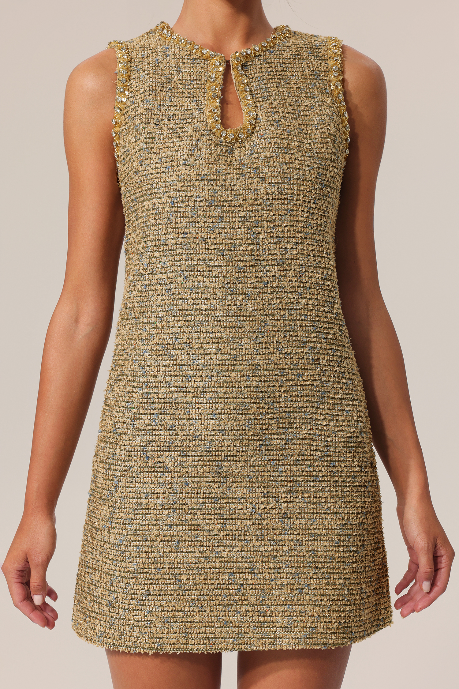 Donna Sleeveless Sequin Mini Dress