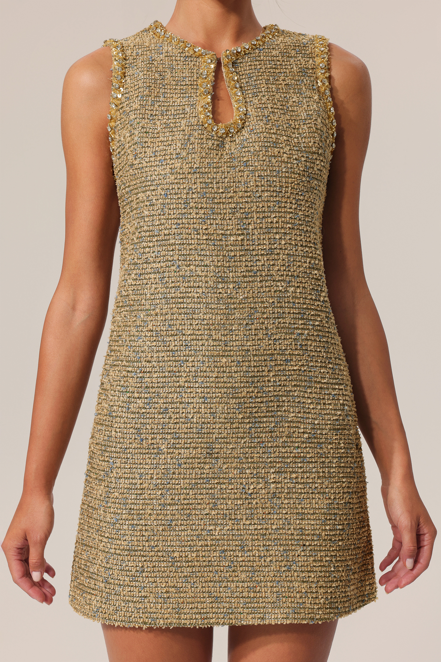 Donna Sleeveless Sequin Mini Dress